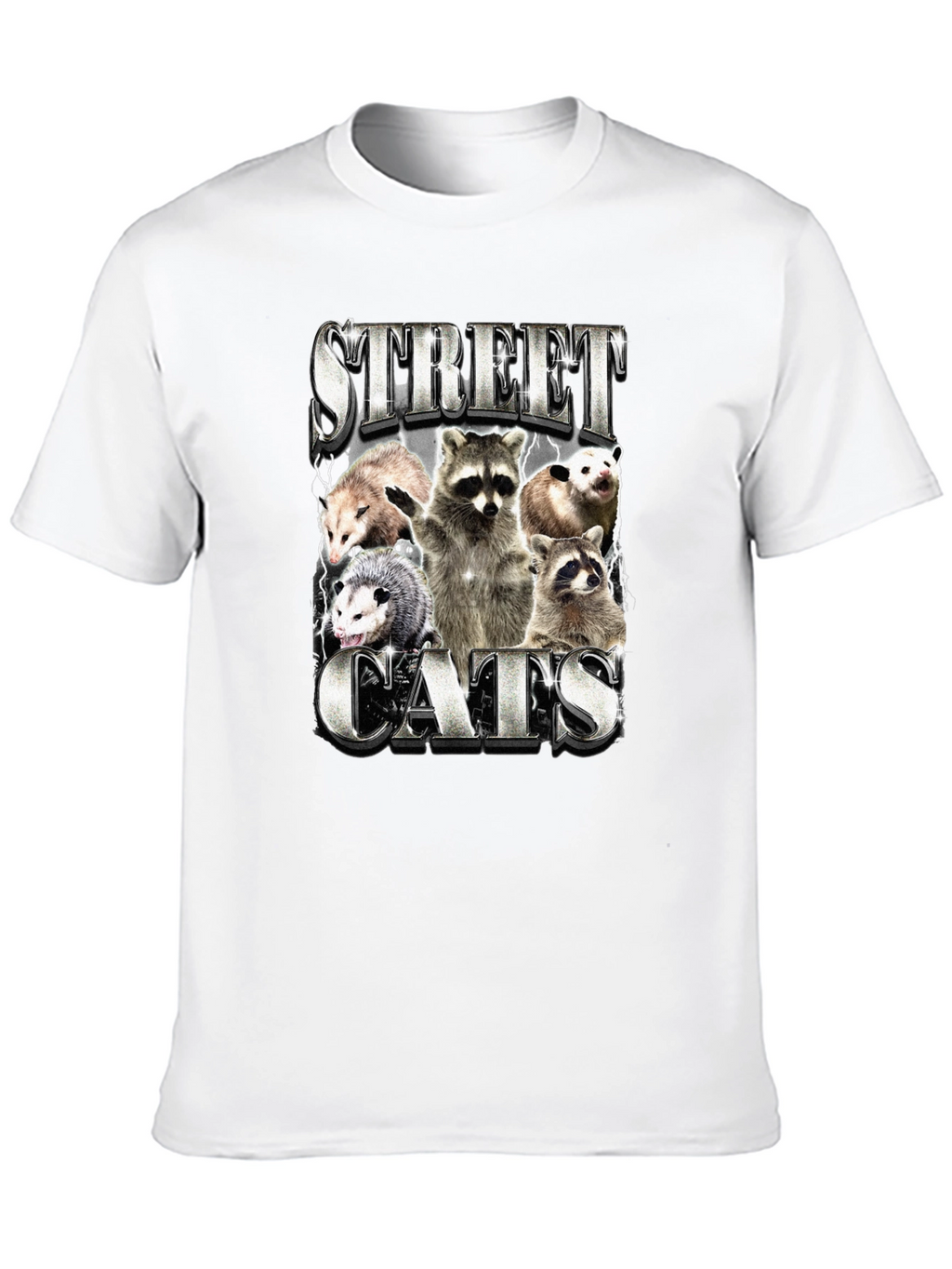 Street Cats Graphic Tee - Raccoons & Opossums