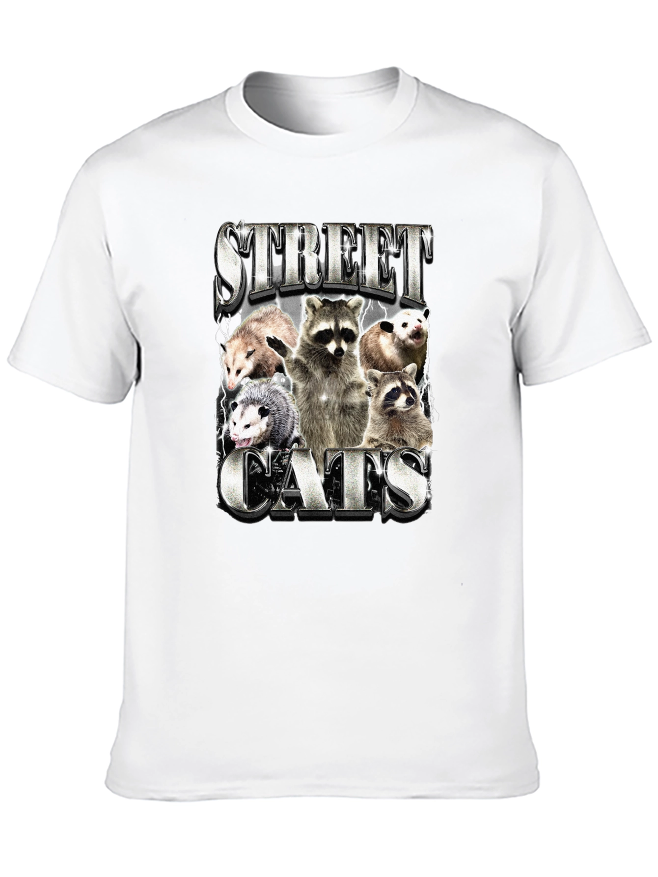 Street Cats Graphic Tee - Raccoons & Opossums