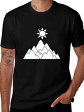 Mountain & Sun Graphic T-Shirt - Black