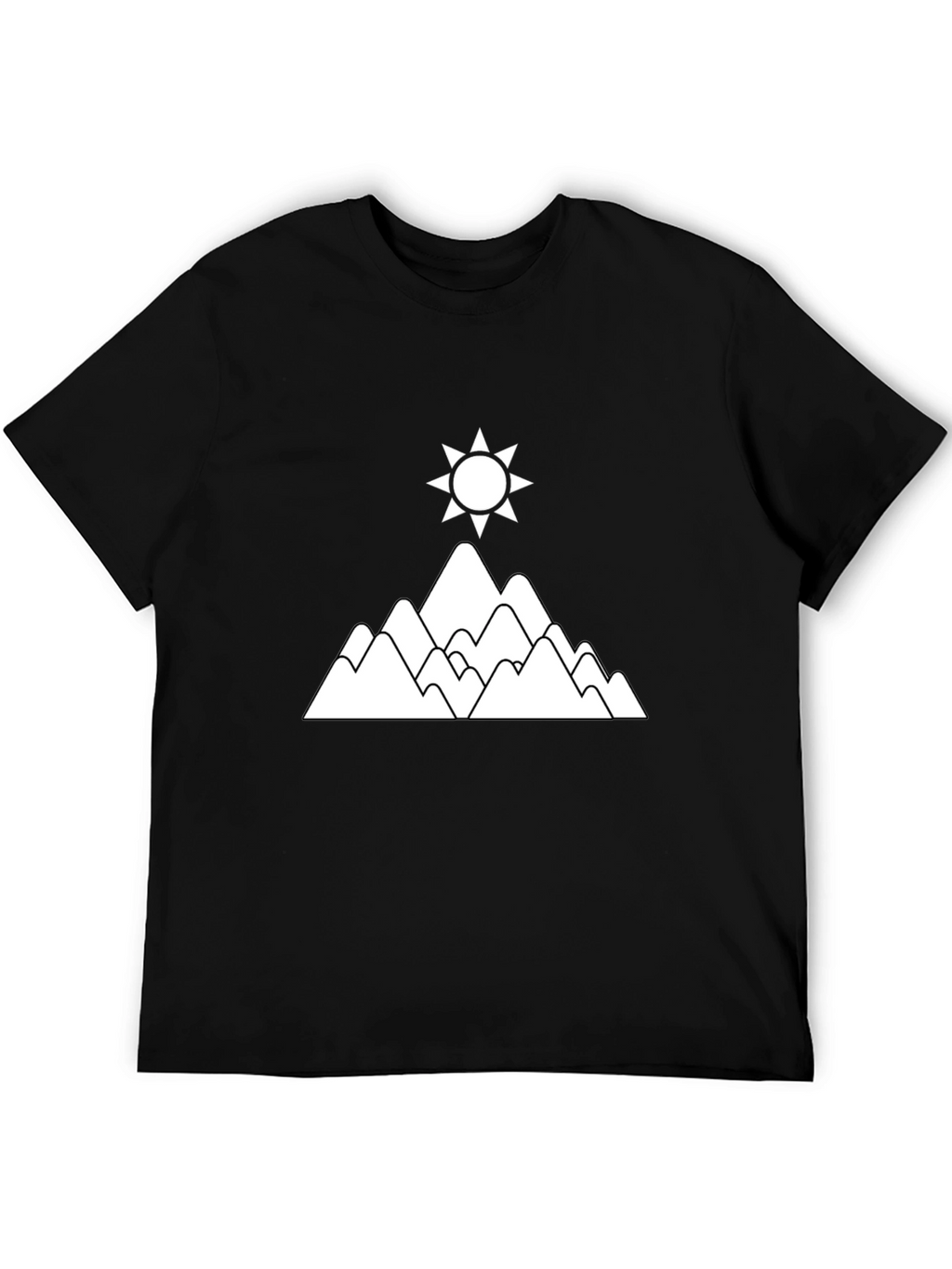 Mountain & Sun Graphic T-Shirt - Black