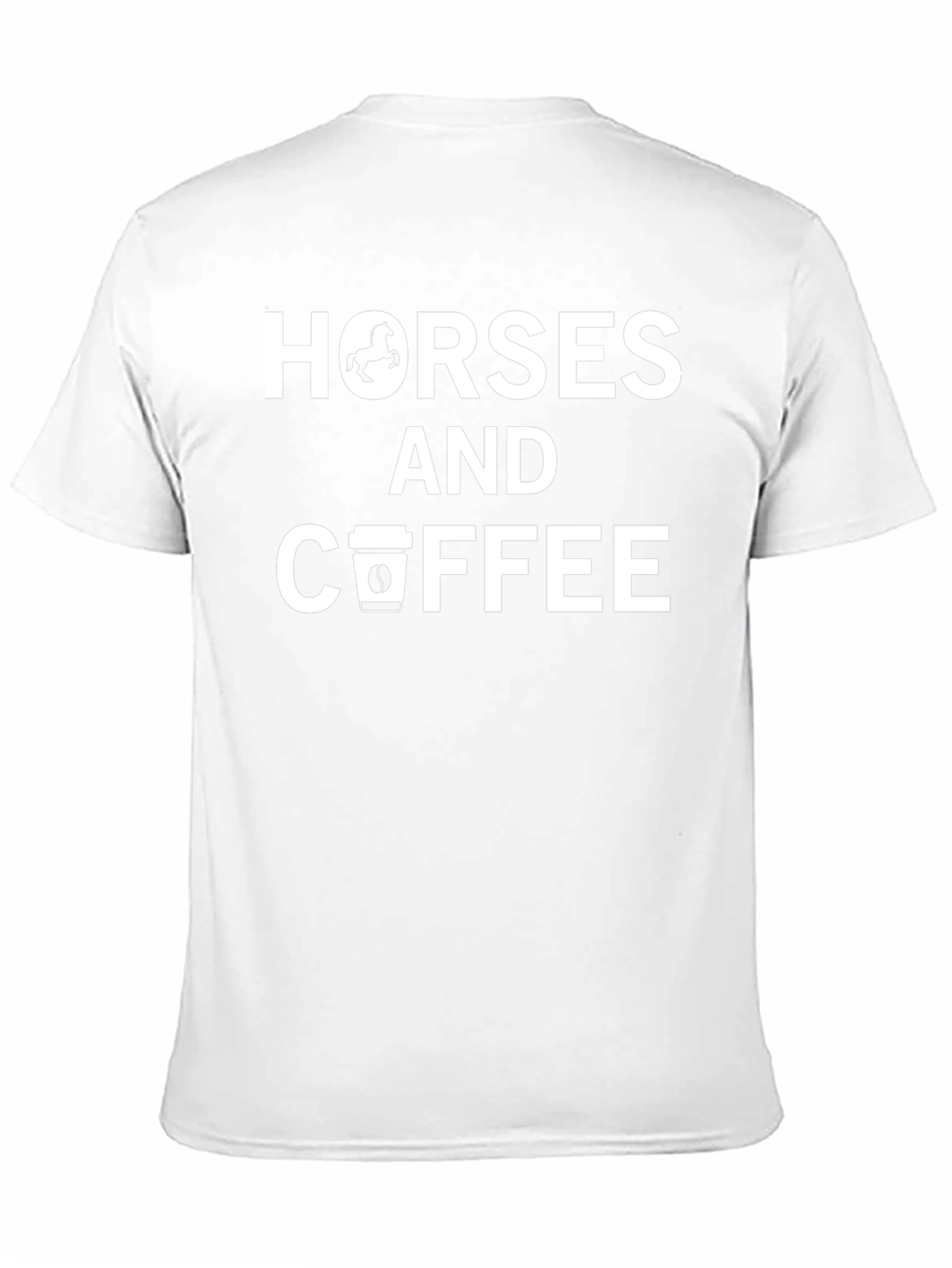 Horses and Coffee Black Graphic Tee