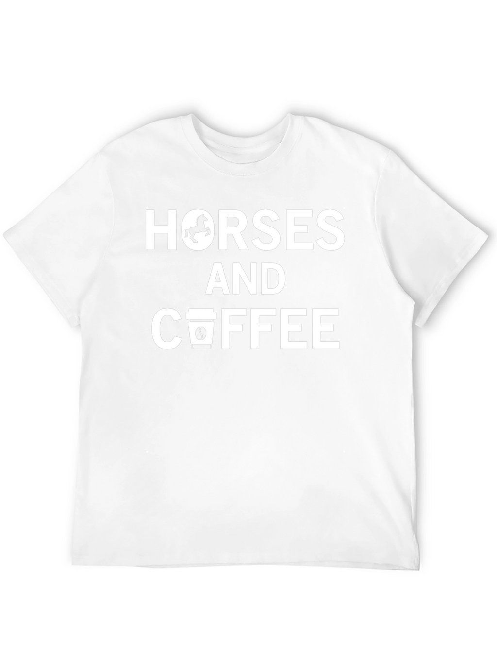 Horses and Coffee Black Graphic Tee
