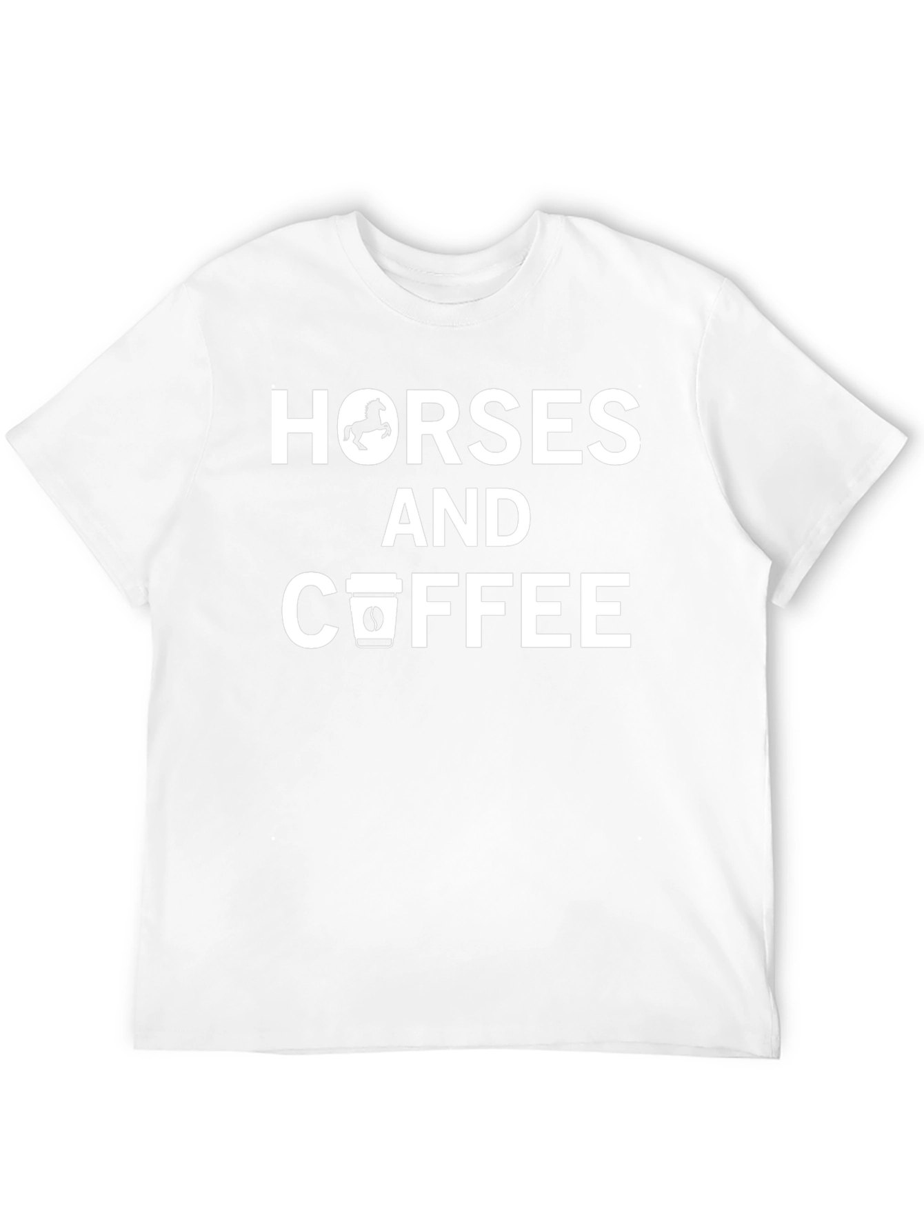 Horses and Coffee Black Graphic Tee