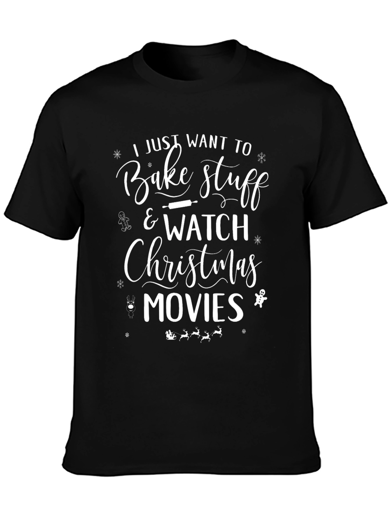 Bake Stuff & Christmas Movies Graphic T-Shirt