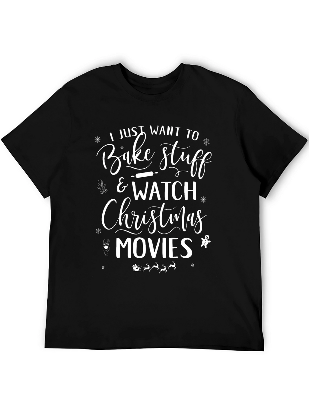 Bake Stuff & Christmas Movies Graphic T-Shirt