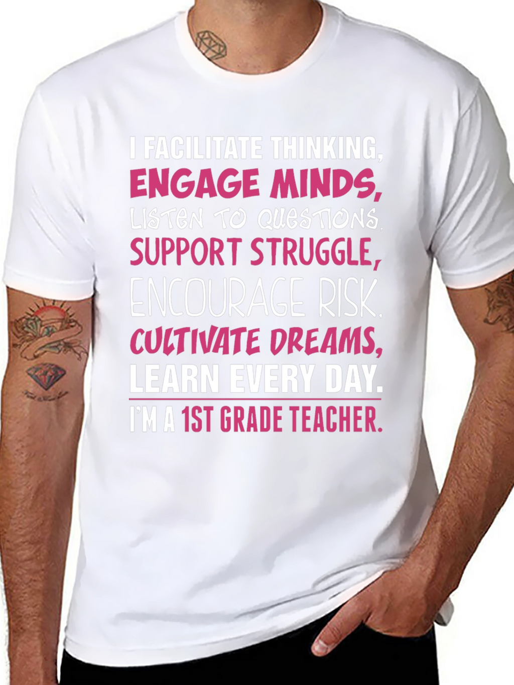 1st Grade Teacher T-Shirt: Facilitate Thinking