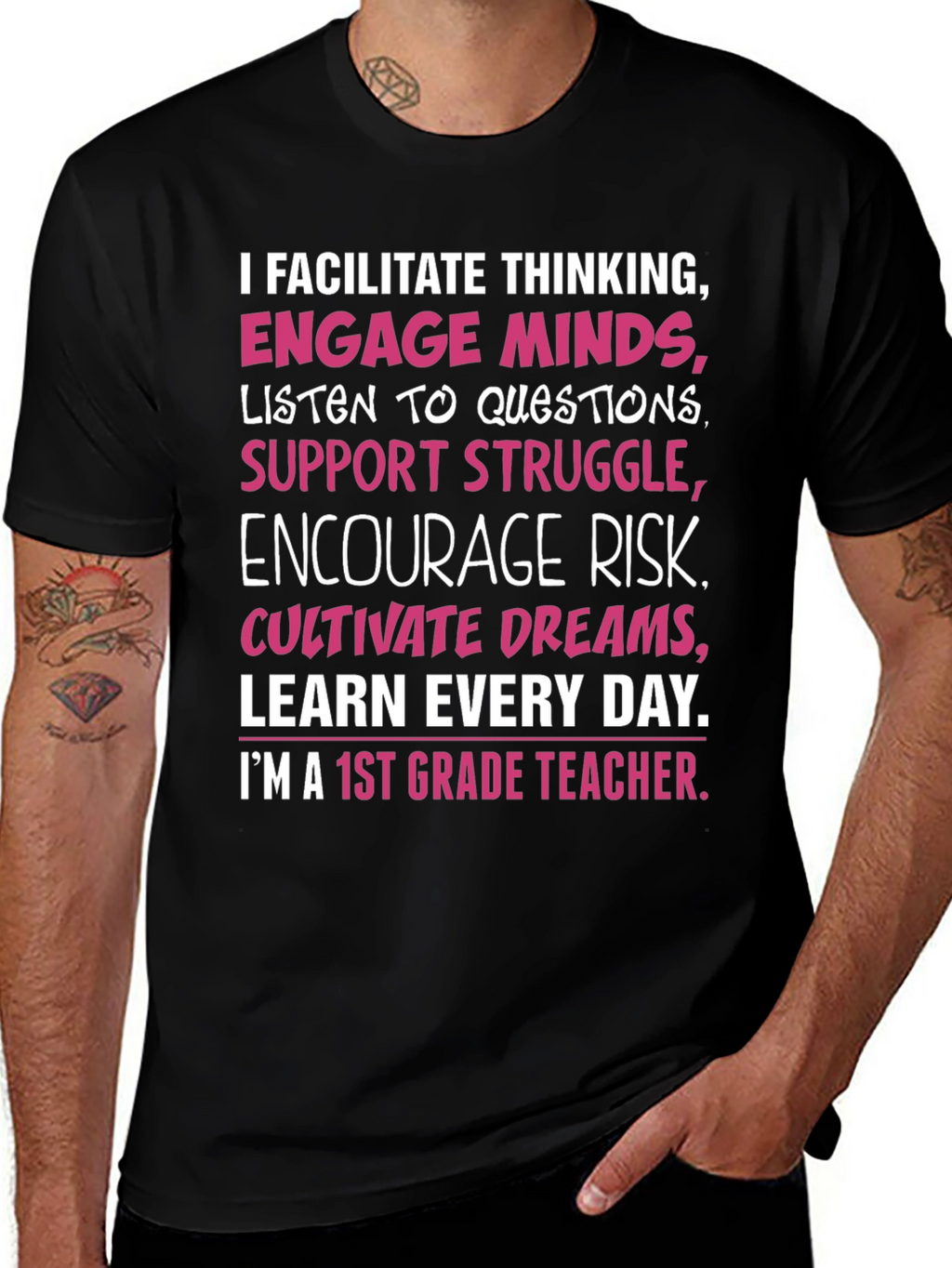 1st Grade Teacher T-Shirt: Facilitate Thinking