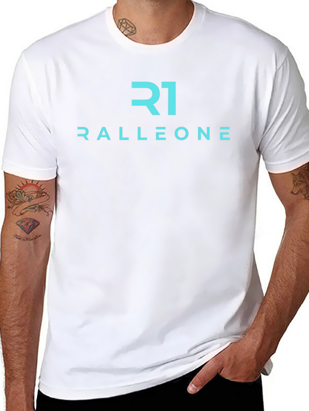 Ralleone Black Tee - Modern Graphic Print