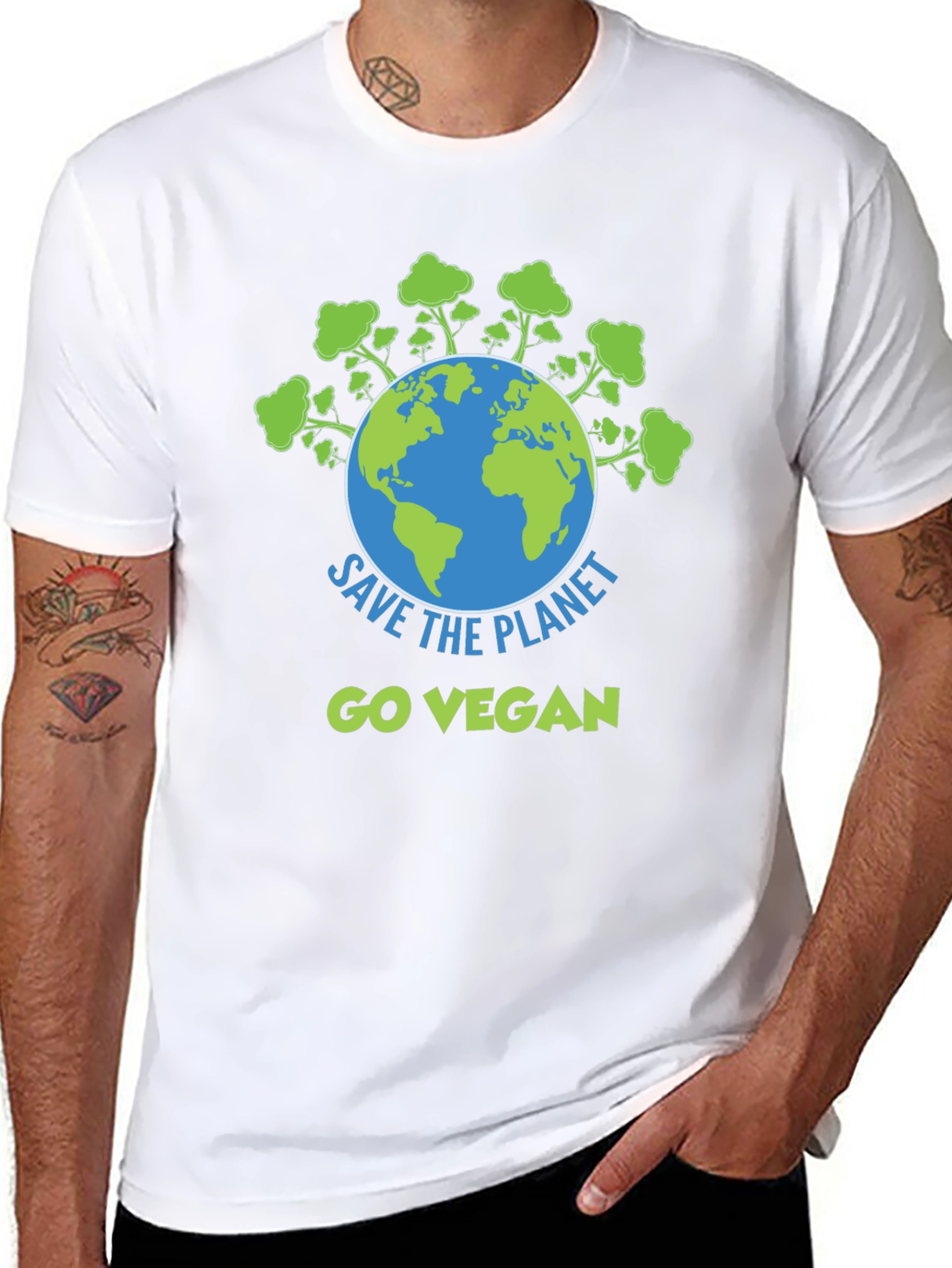 Save the Planet Go Vegan Graphic Tee