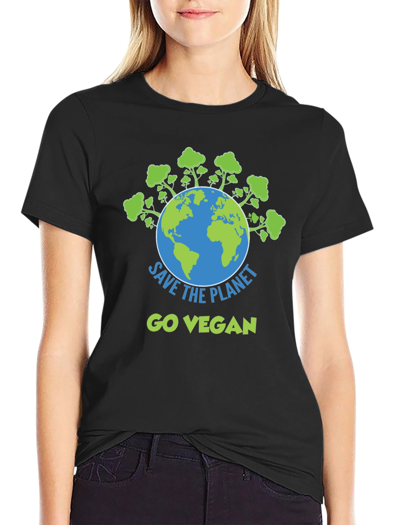 Save the Planet Go Vegan Graphic Tee