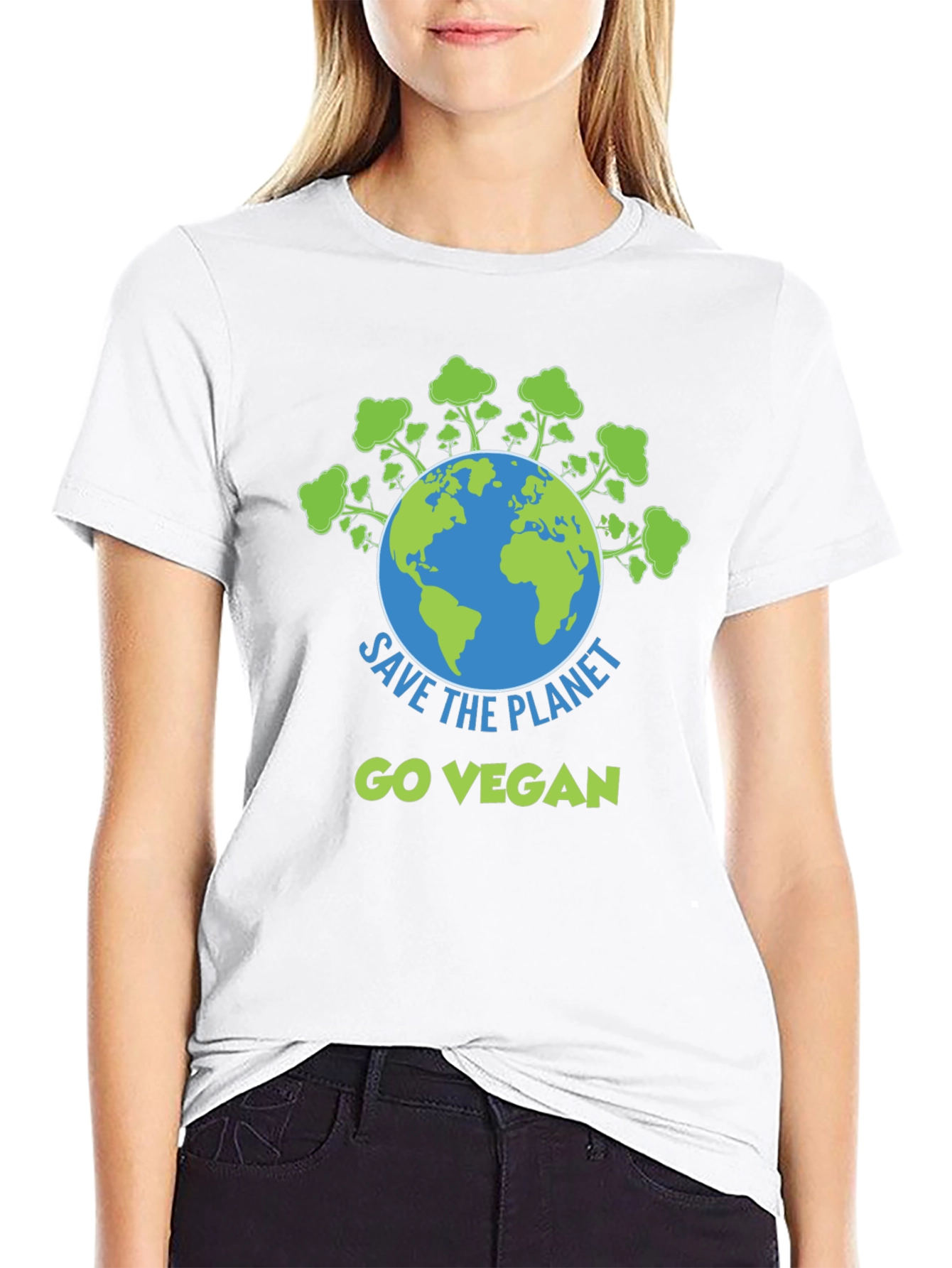 Save the Planet Go Vegan Graphic Tee