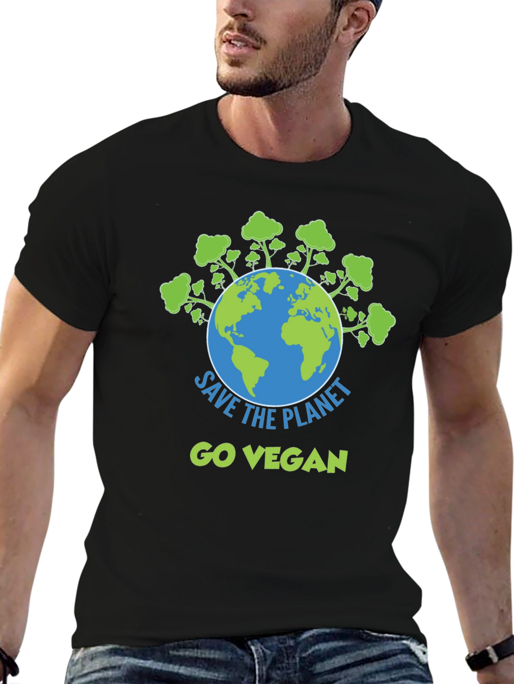 Save the Planet Go Vegan Graphic Tee