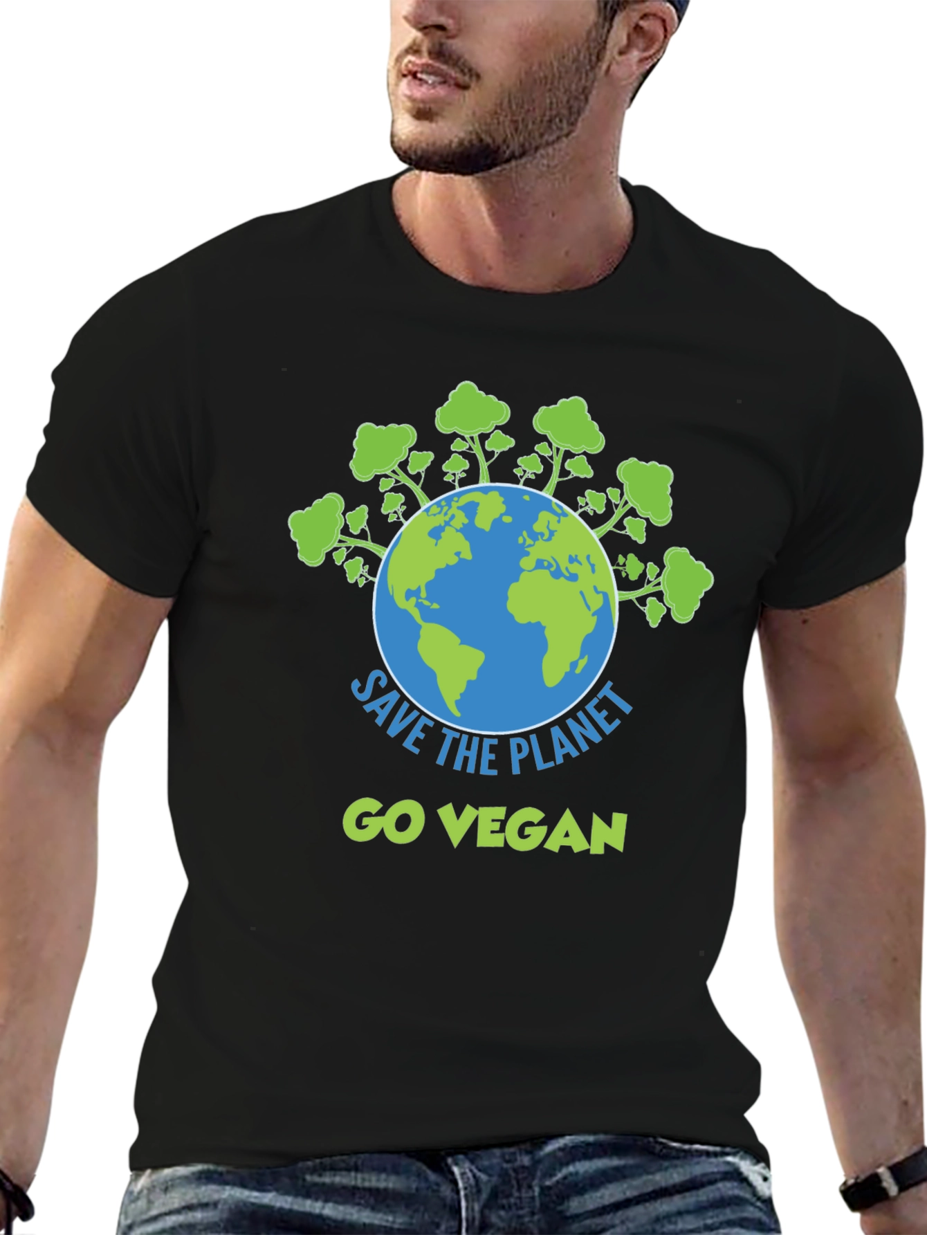 Save the Planet Go Vegan Graphic Tee