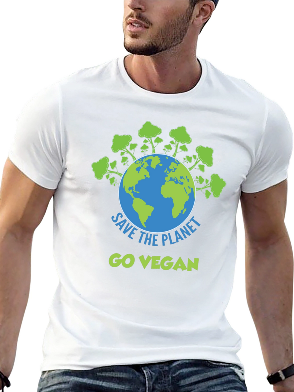 Save the Planet Go Vegan Graphic Tee
