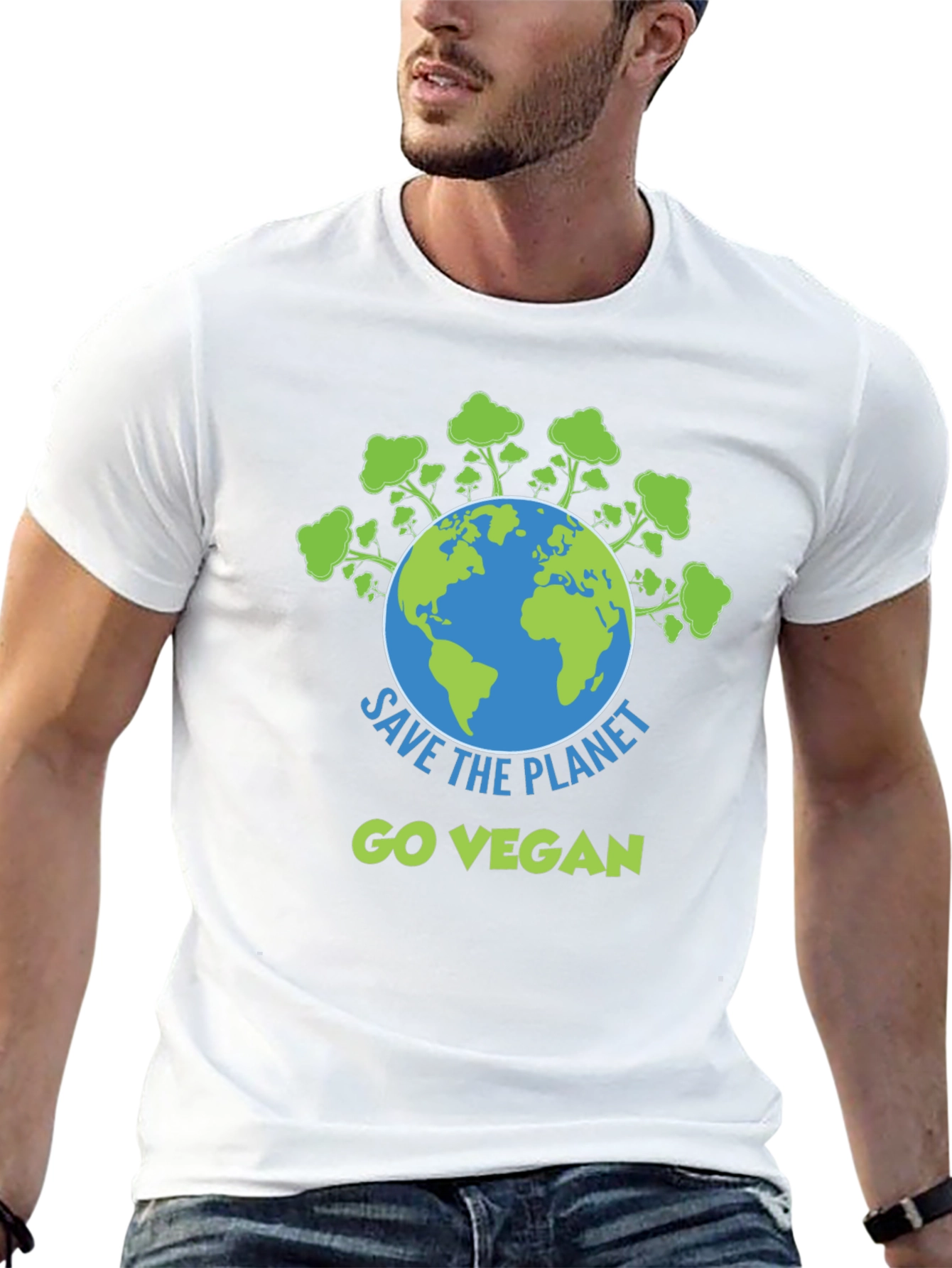 Save the Planet Go Vegan Graphic Tee