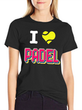 I Love Padel Tennis Graphic T-Shirt