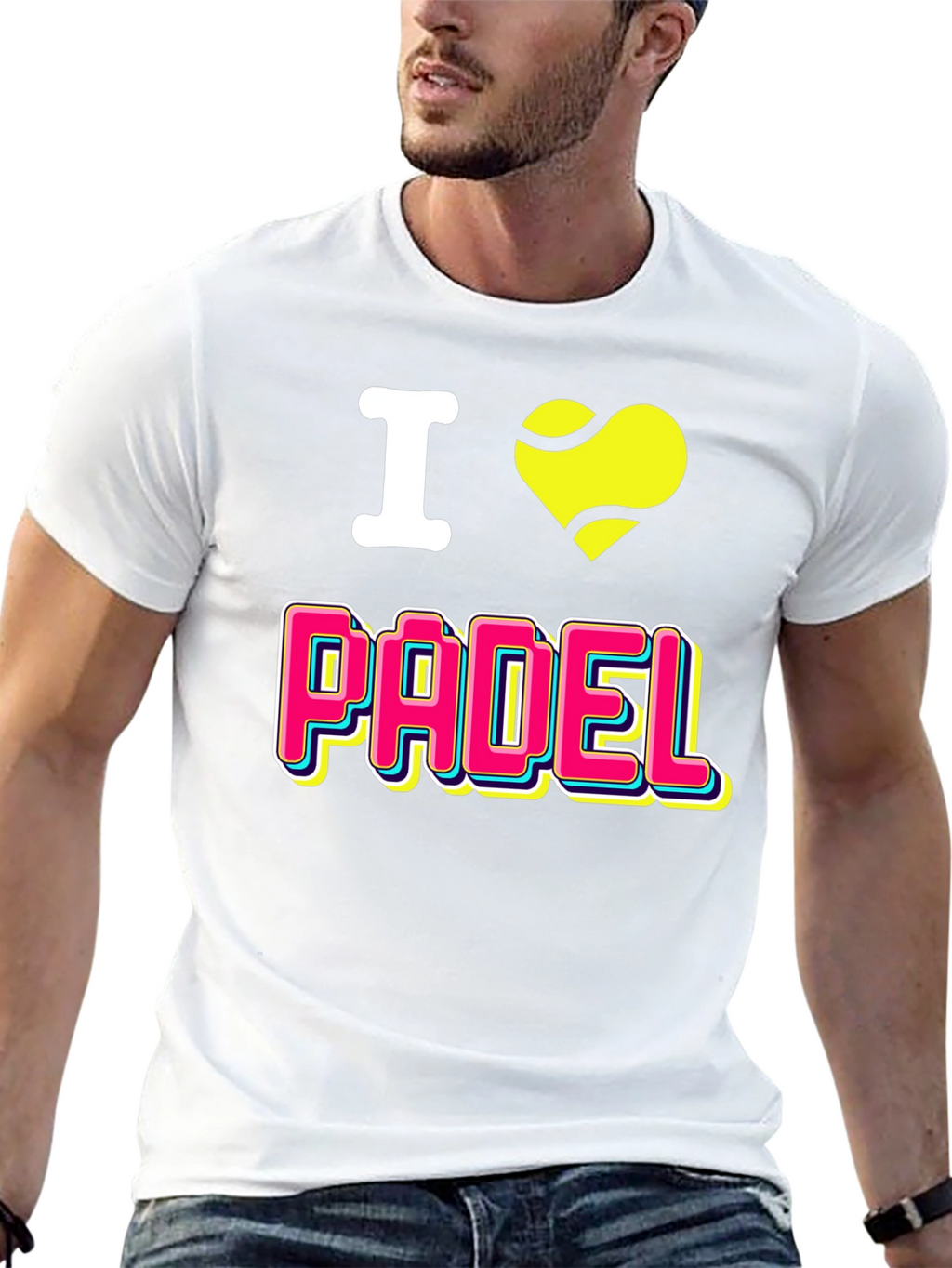 I Love Padel Tennis Graphic T-Shirt