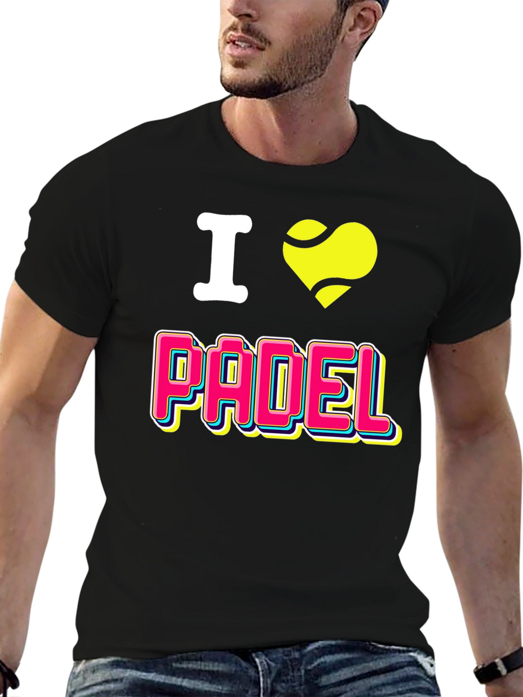 I Love Padel Tennis Graphic T-Shirt