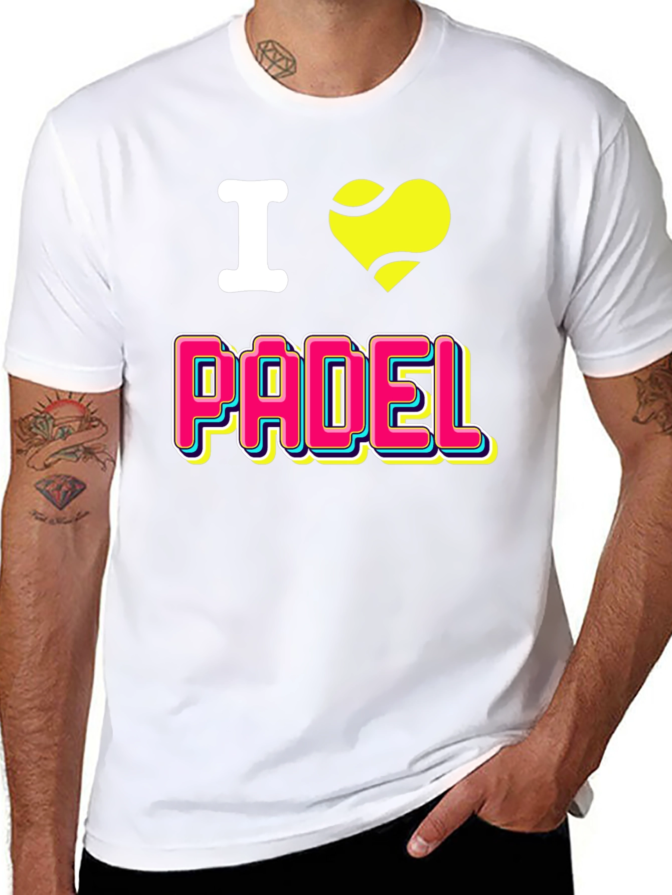 I Love Padel Tennis Graphic T-Shirt