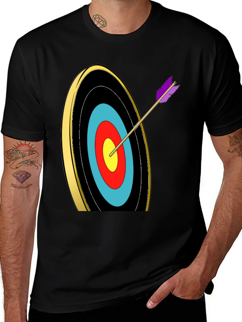 Archery Target Graphic Tee - Bullseye T-Shirt