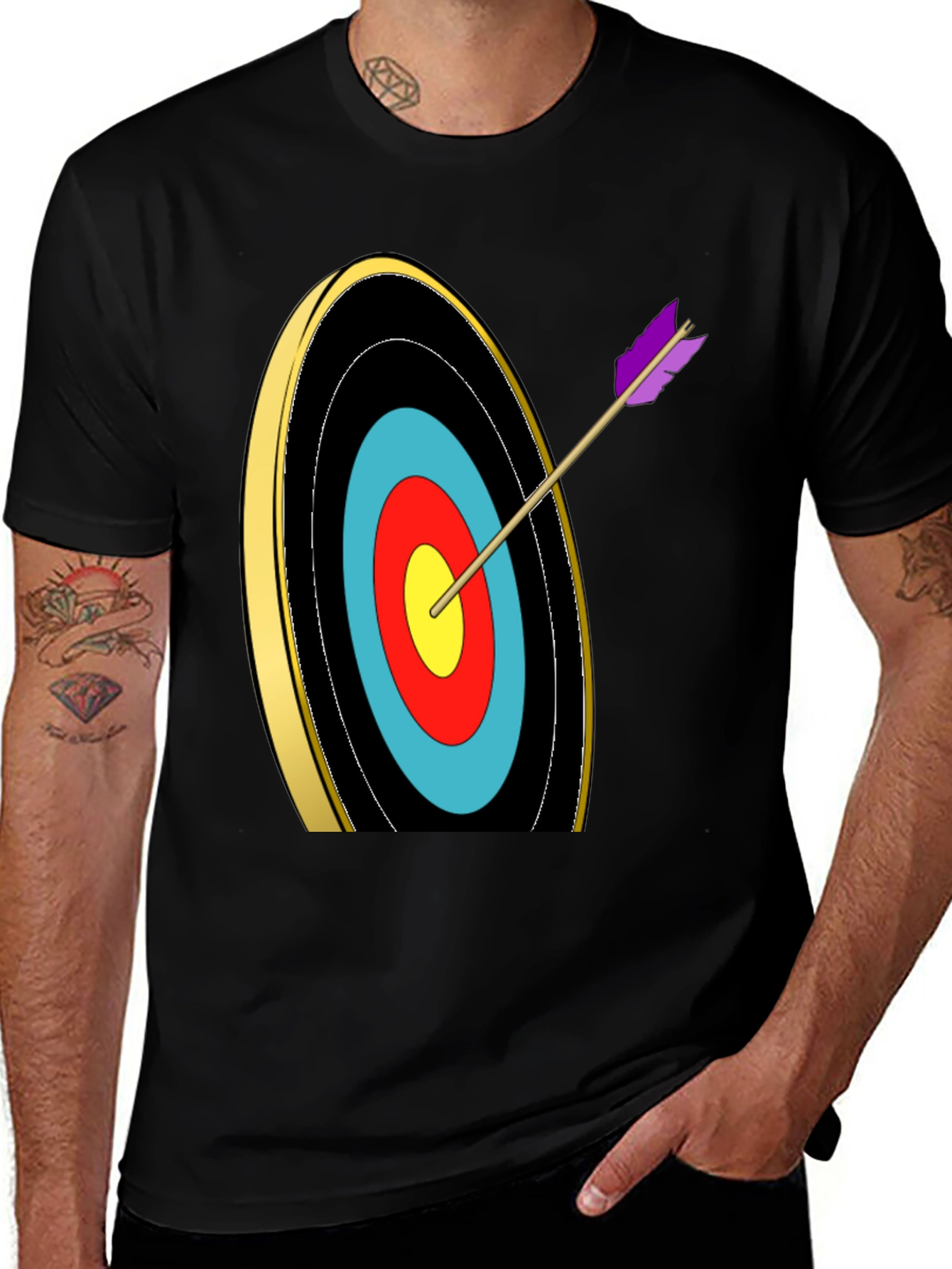 Archery Target Graphic Tee - Bullseye T-Shirt