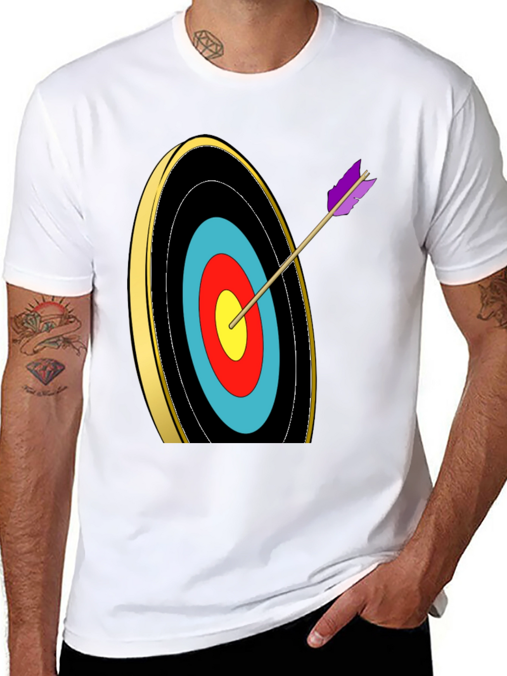 Archery Target Graphic Tee - Bullseye T-Shirt