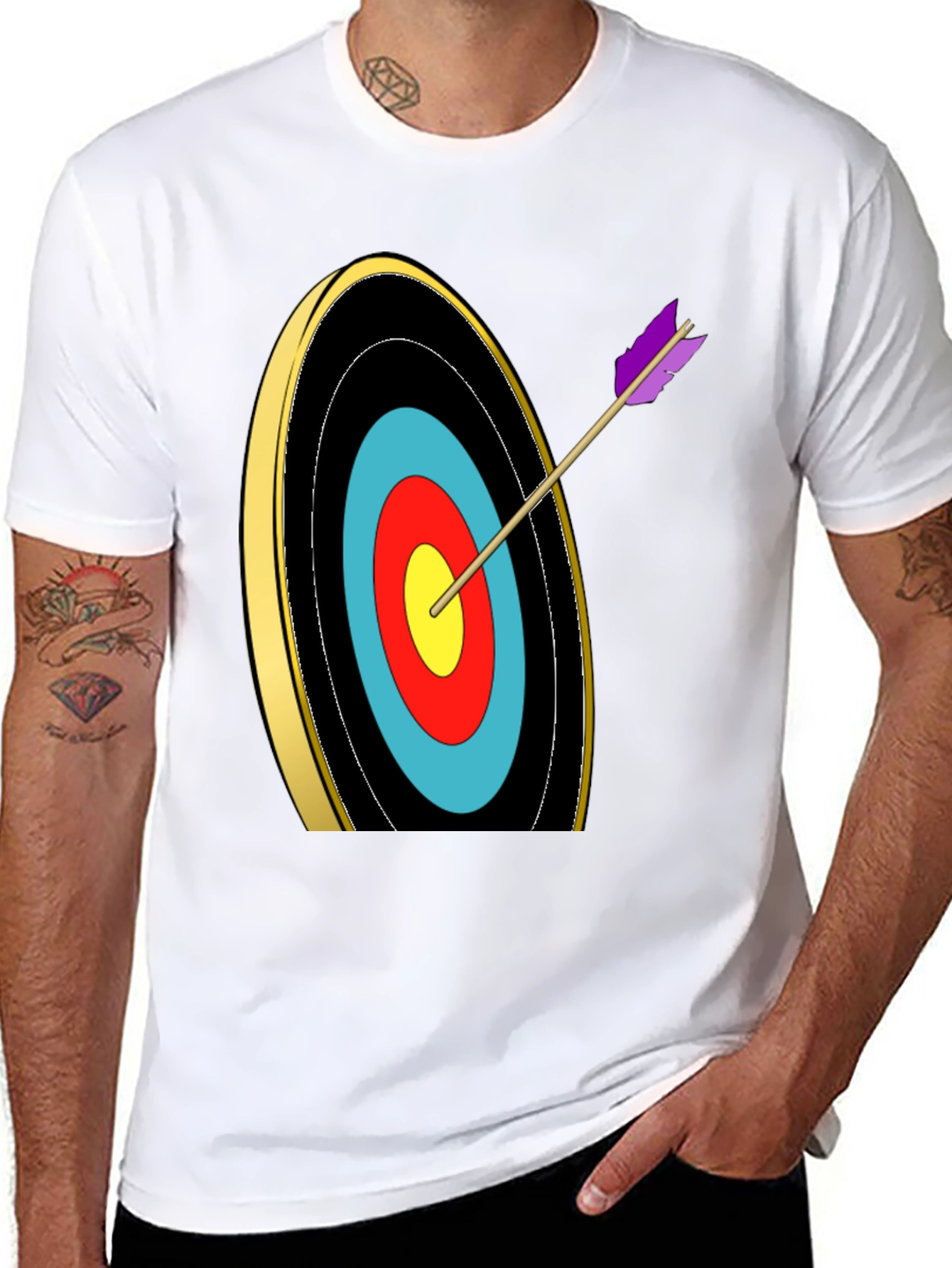 Archery Target Graphic Tee - Bullseye T-Shirt