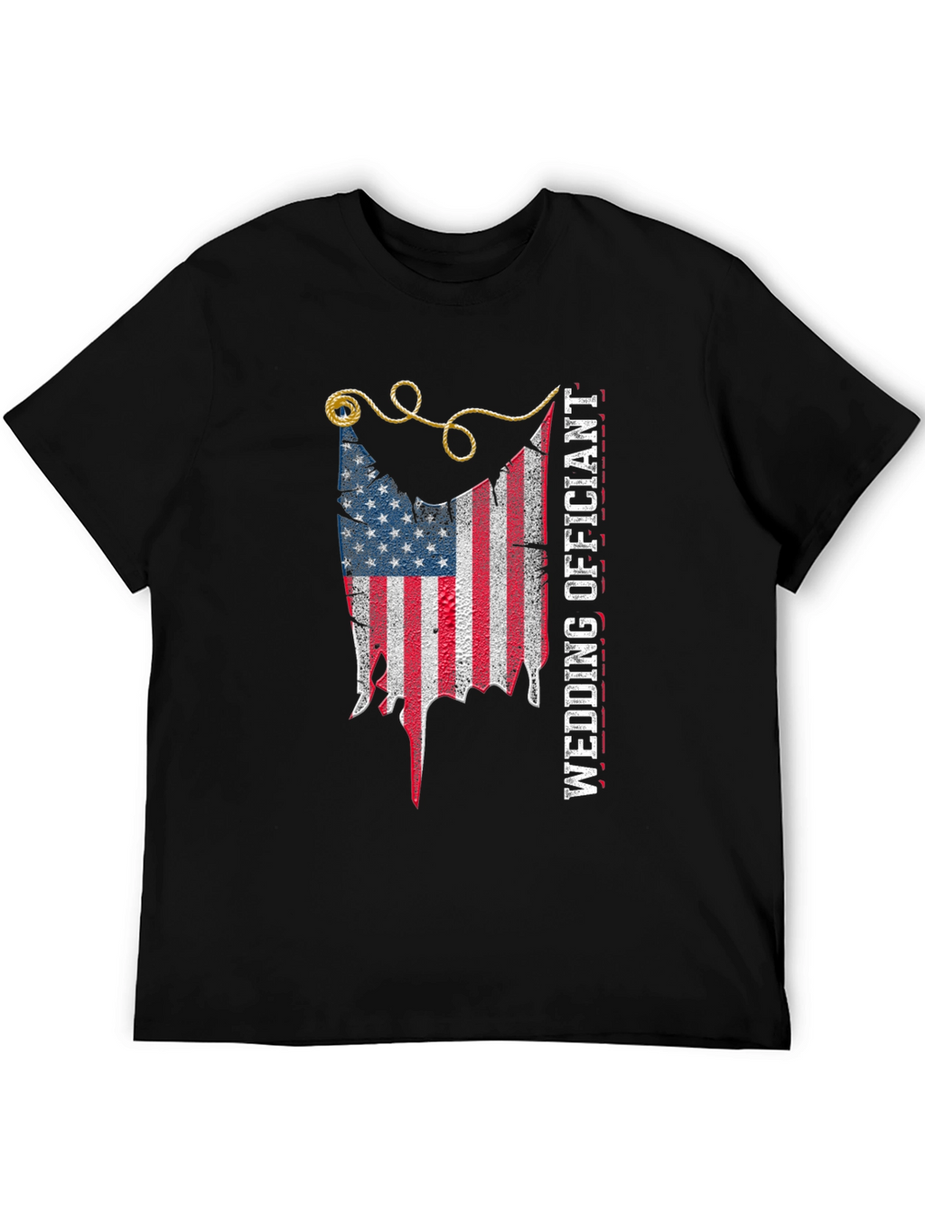 Wedding Officiant American Flag Graphic Tee