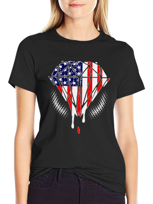 American Flag Diamond T-Shirt