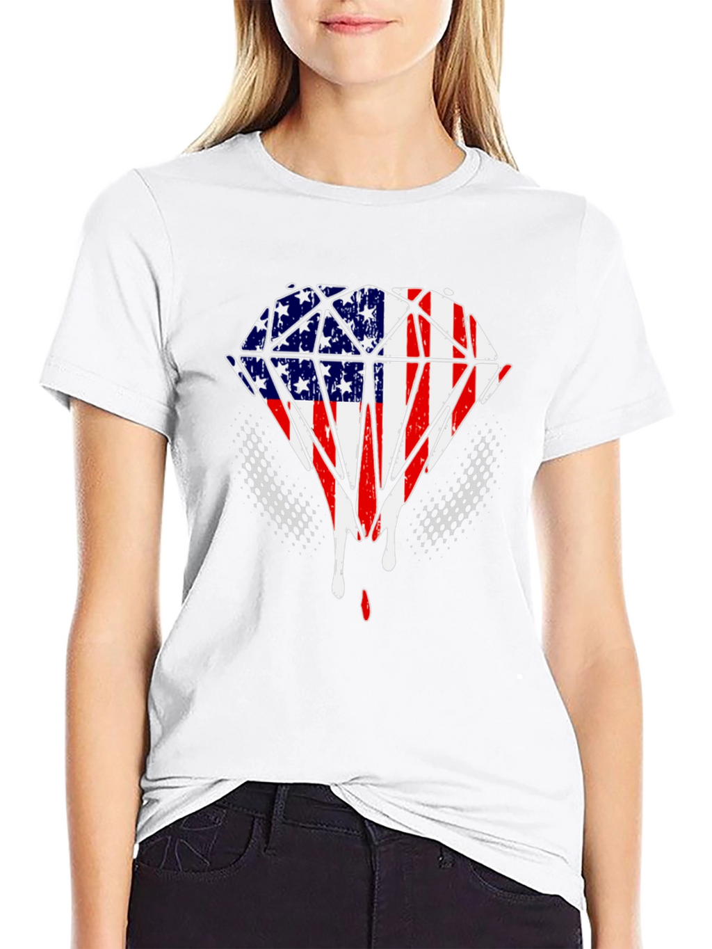 American Flag Diamond T-Shirt