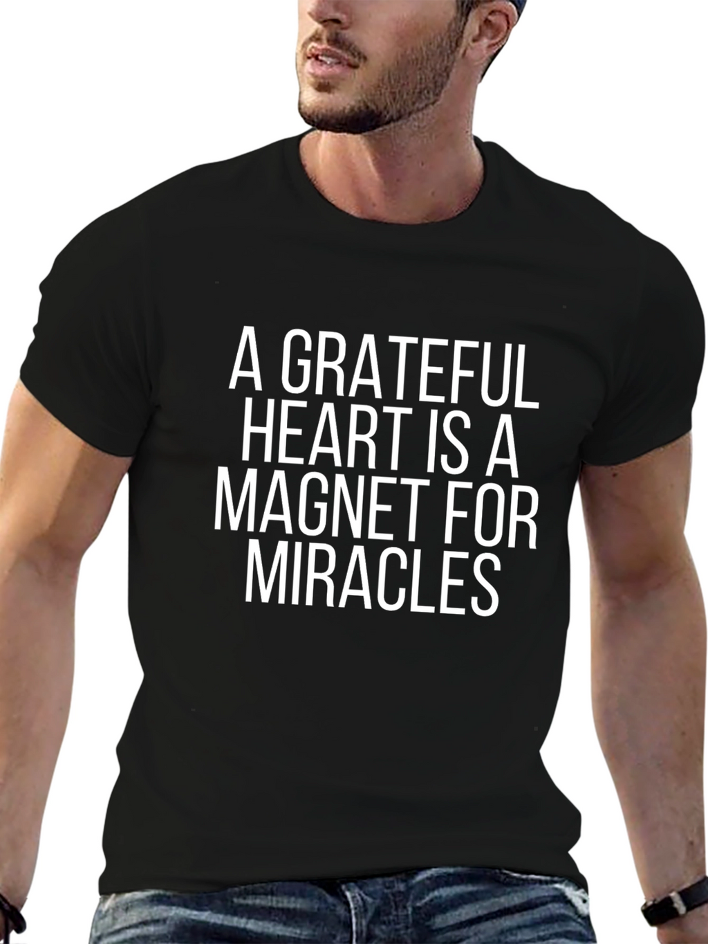 Grateful Heart T-Shirt - Inspiring Message Casual Wear