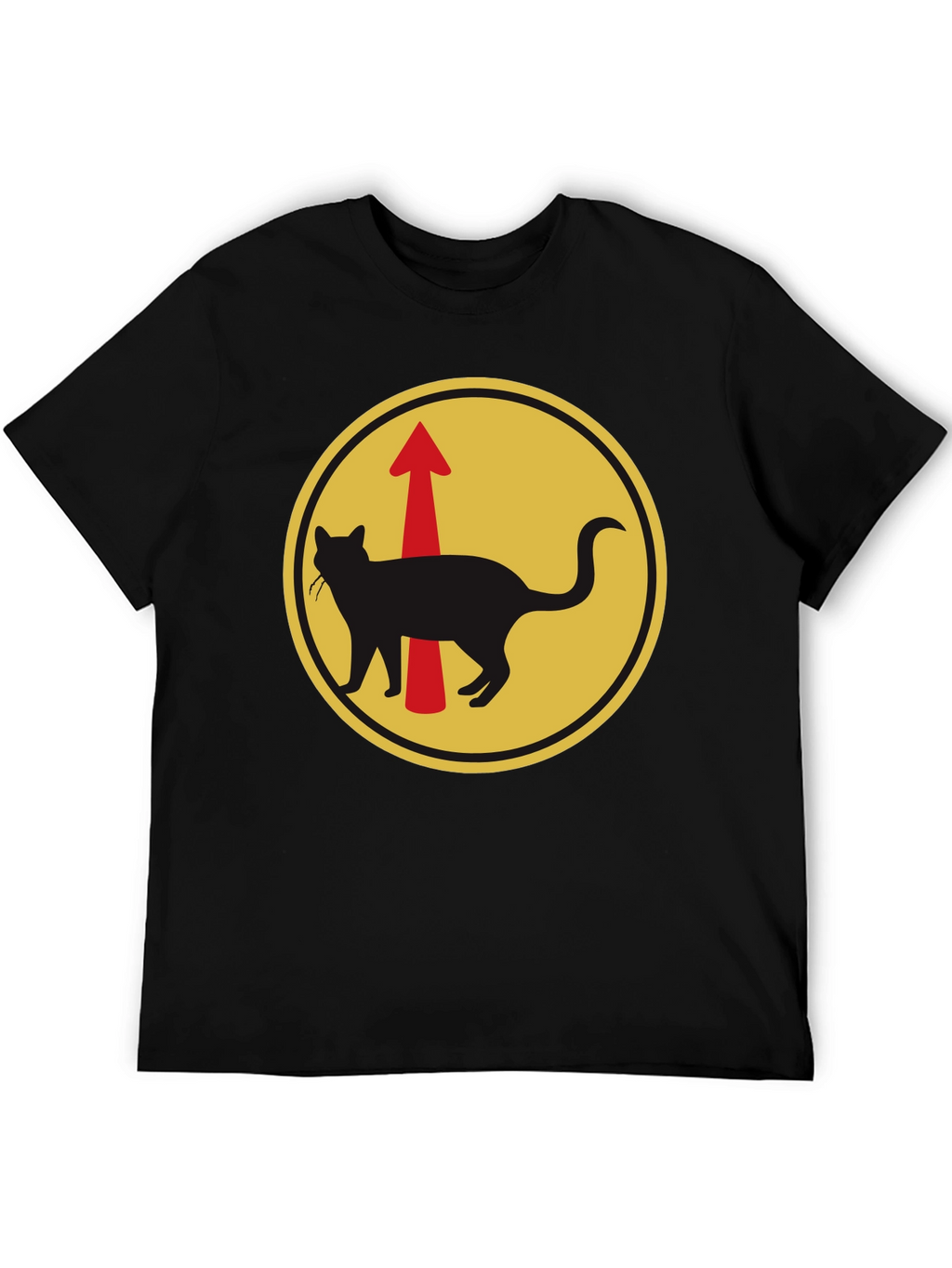 Cat Arrow T-Shirt - Black Unique Design