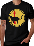 Cat Arrow T-Shirt - Black Unique Design