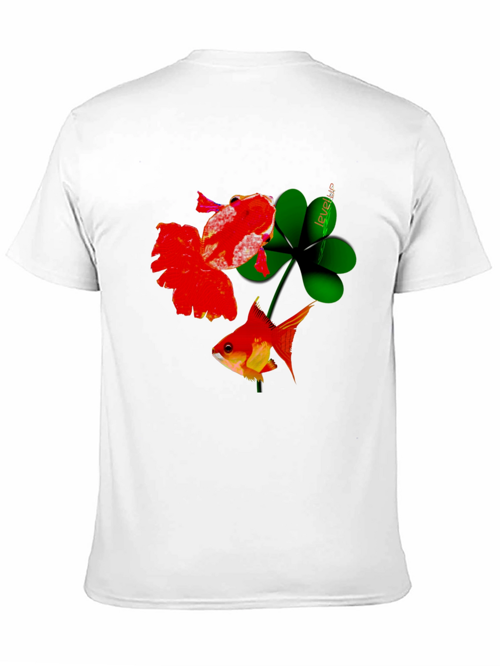 Lucky Goldfish Graphic Tee - Black Cotton T-Shirt