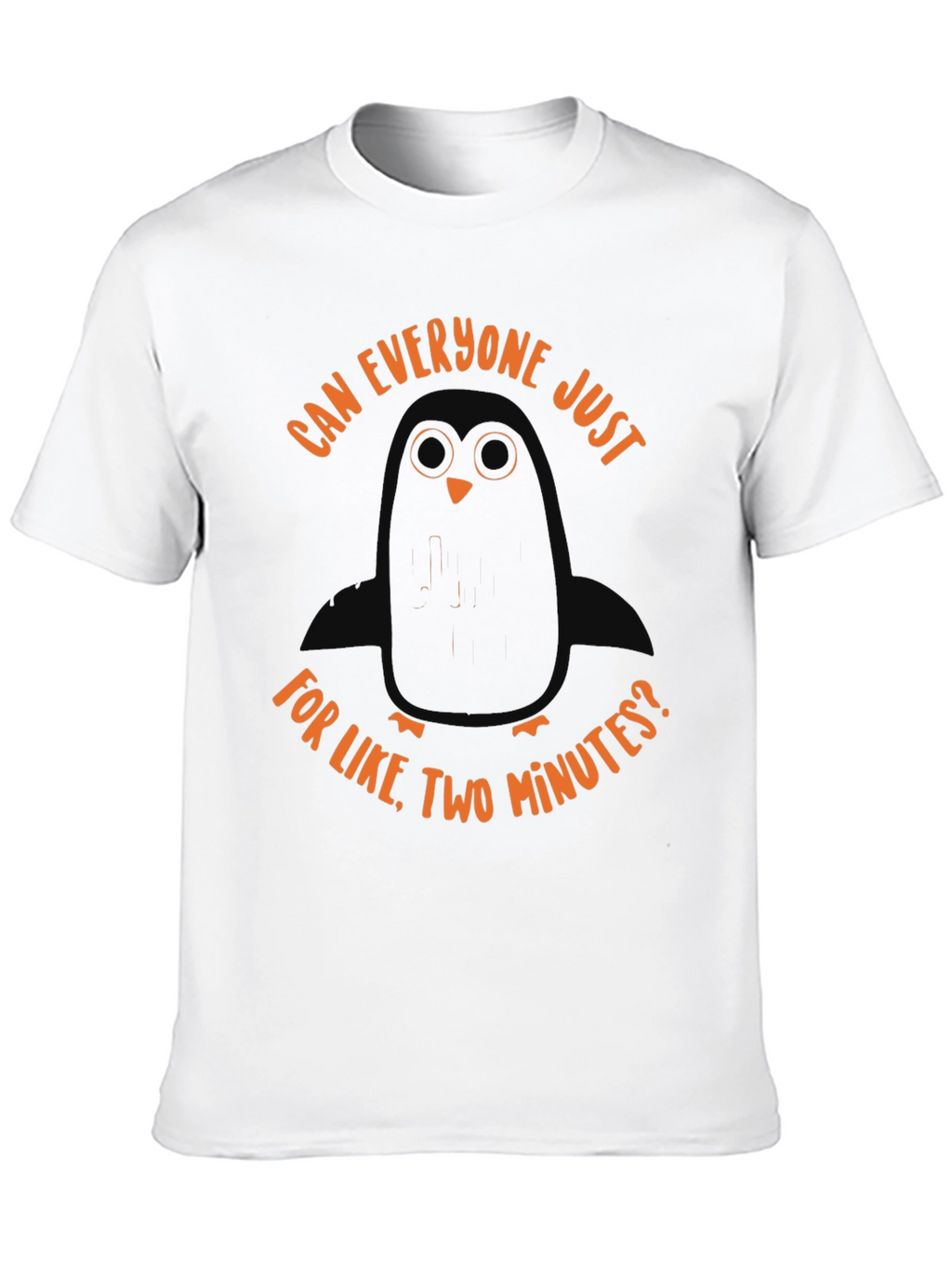 Sarcastic Penguin Graphic Tee - Unisex Black T-Shirt