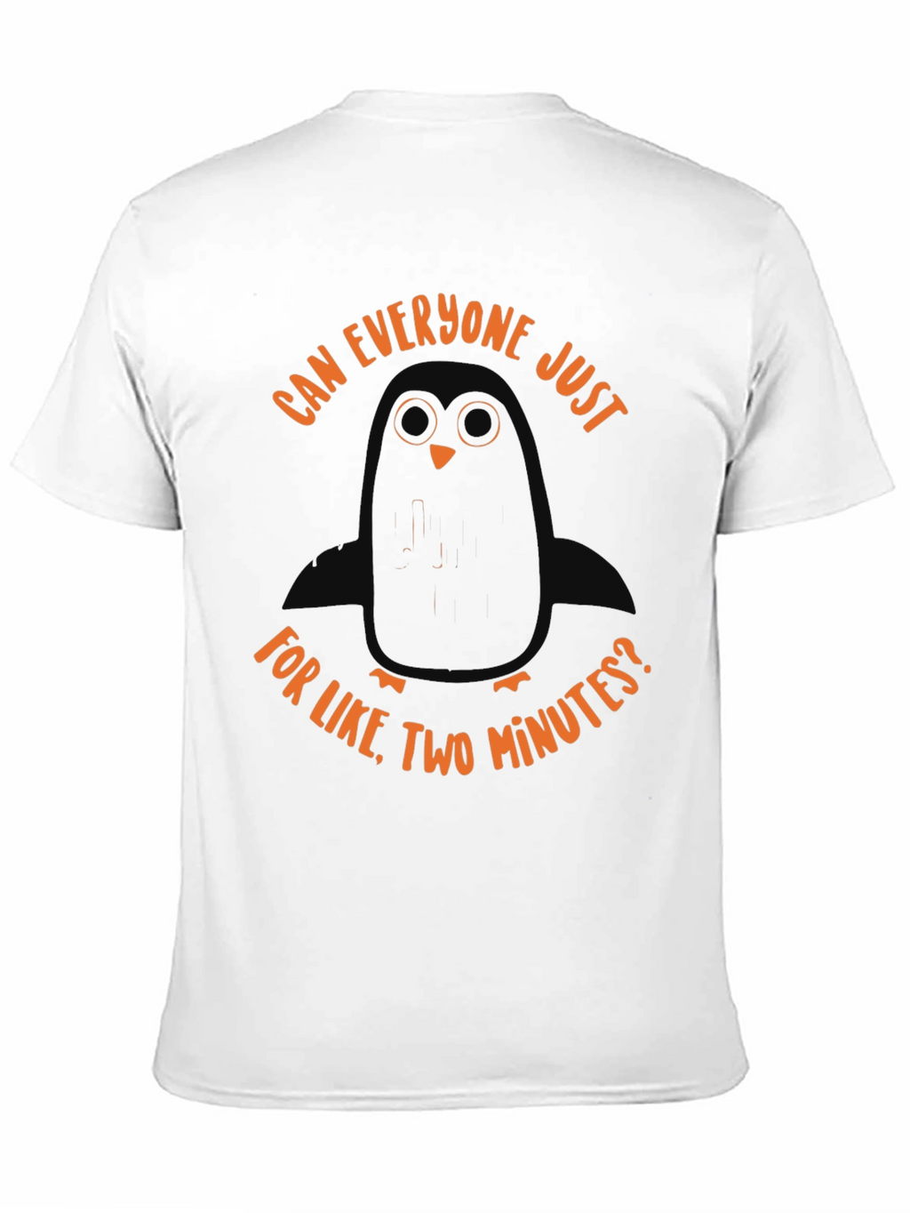 Sarcastic Penguin Graphic Tee - Unisex Black T-Shirt