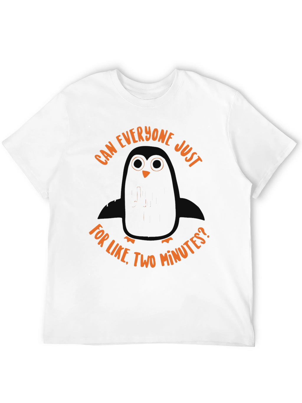 Sarcastic Penguin Graphic Tee - Unisex Black T-Shirt