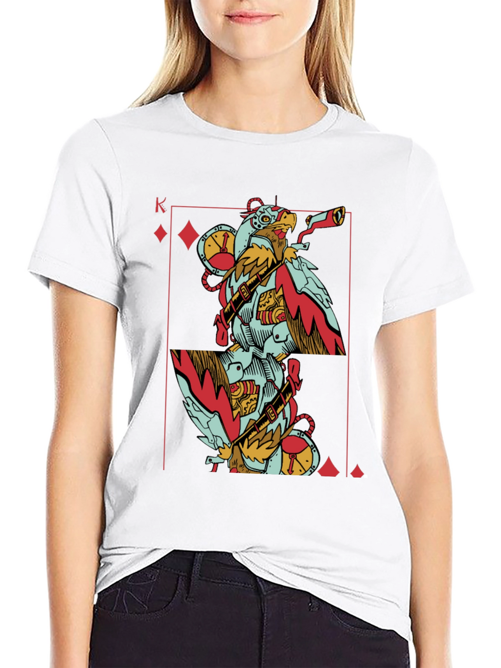King of Diamonds Steampunk Bird T-Shirt