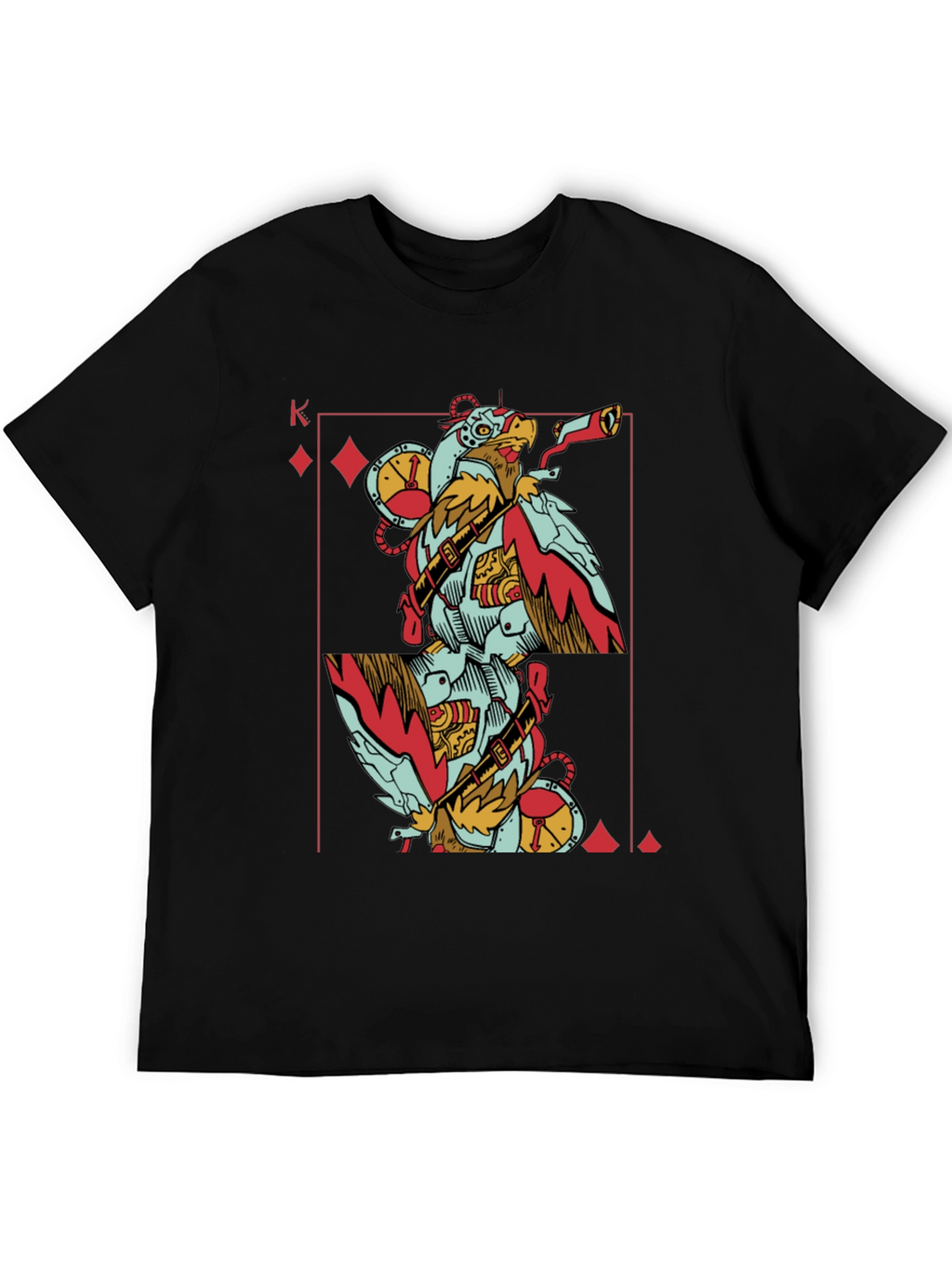 King of Diamonds Steampunk Bird T-Shirt