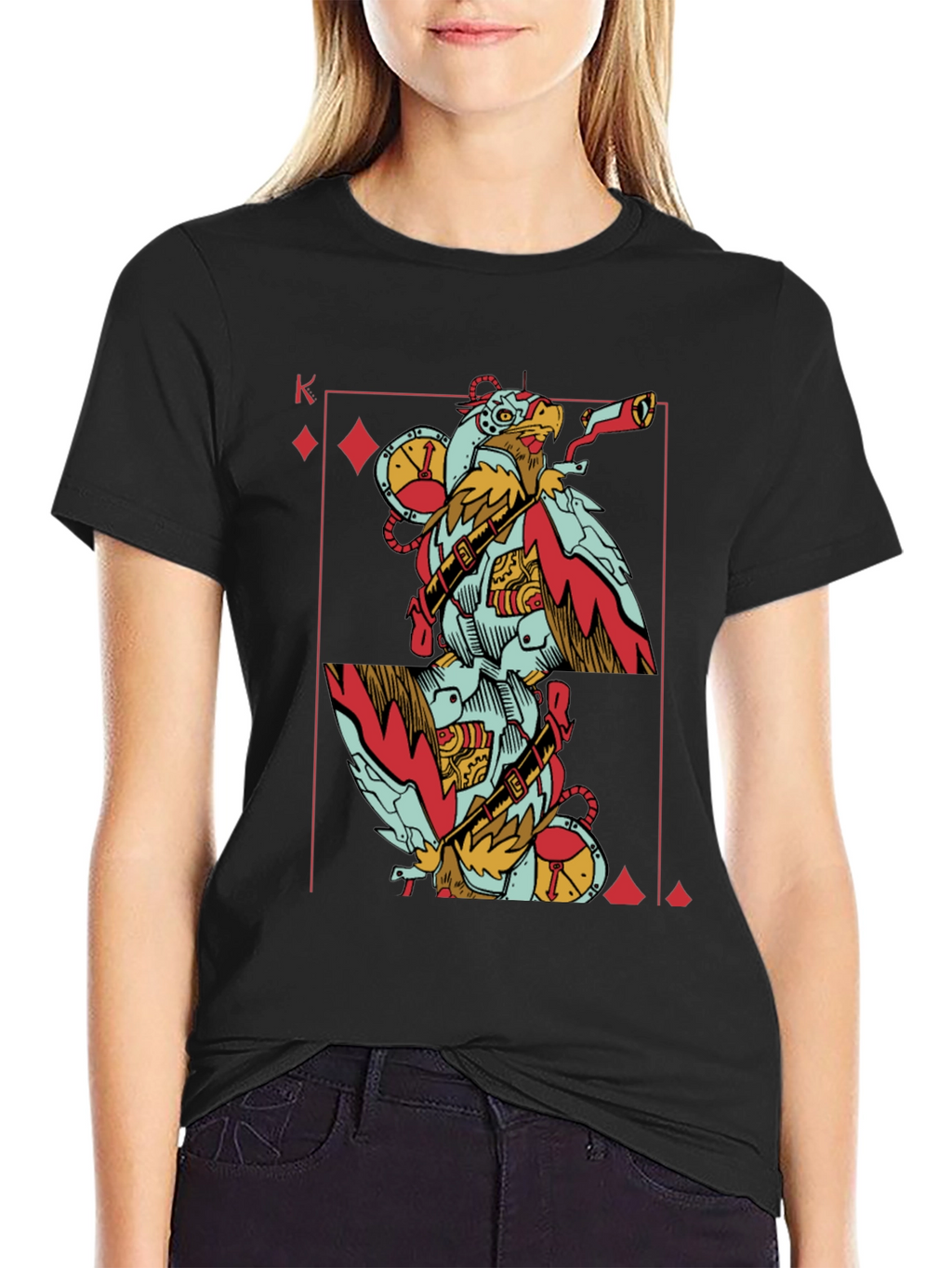 King of Diamonds Steampunk Bird T-Shirt