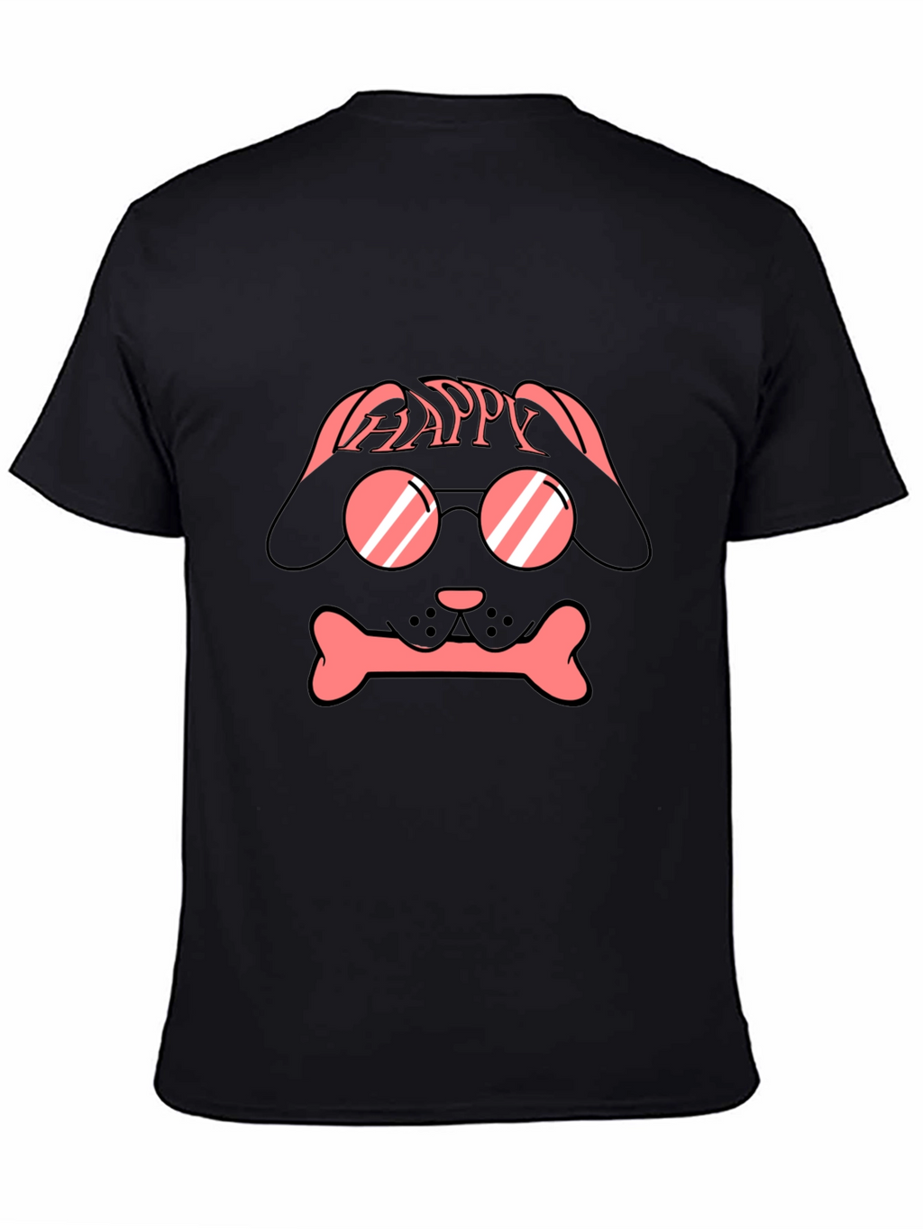 Dog with Glasses T-Shirt - Happy Design