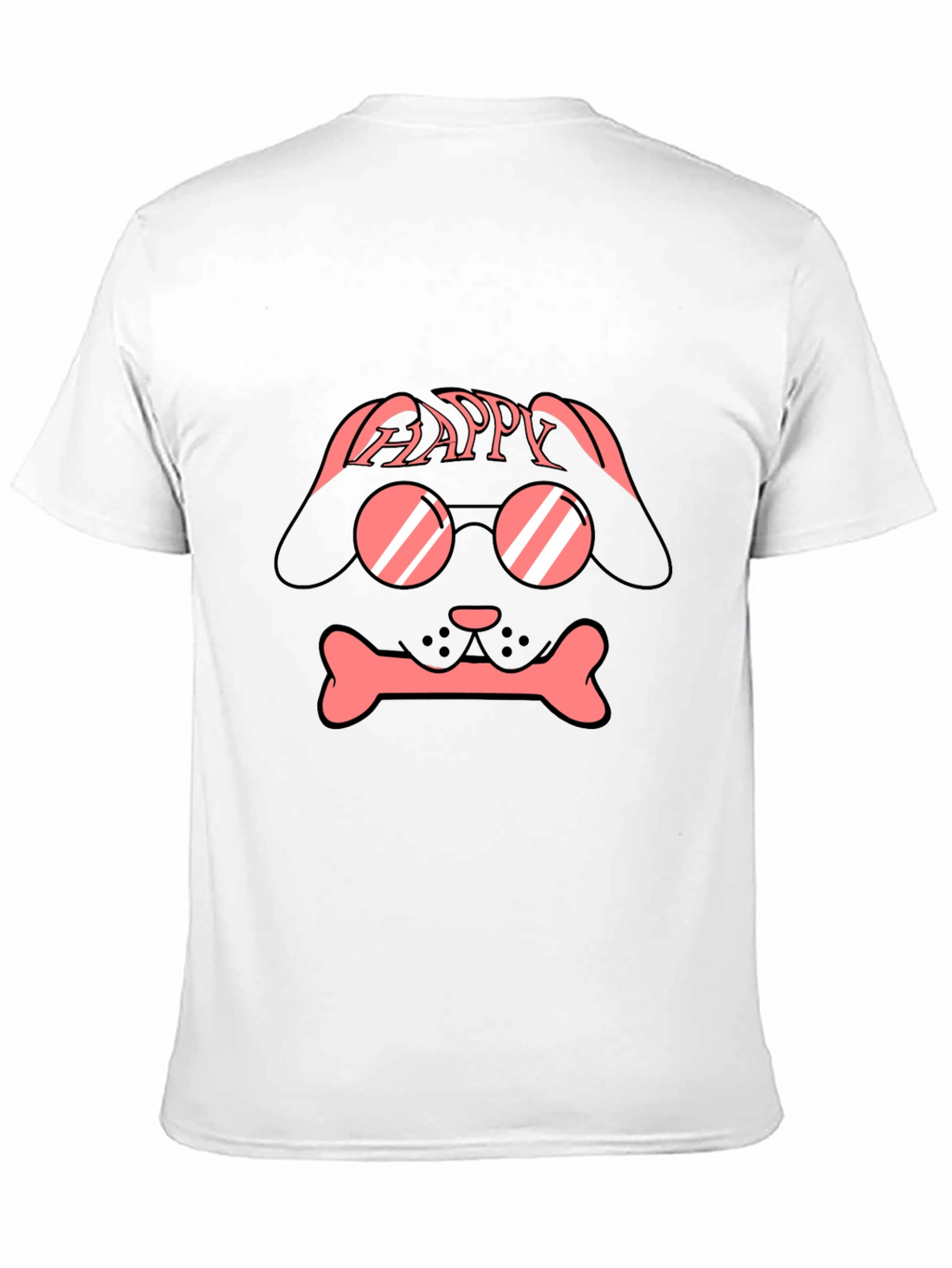 Dog with Glasses T-Shirt - Happy Design
