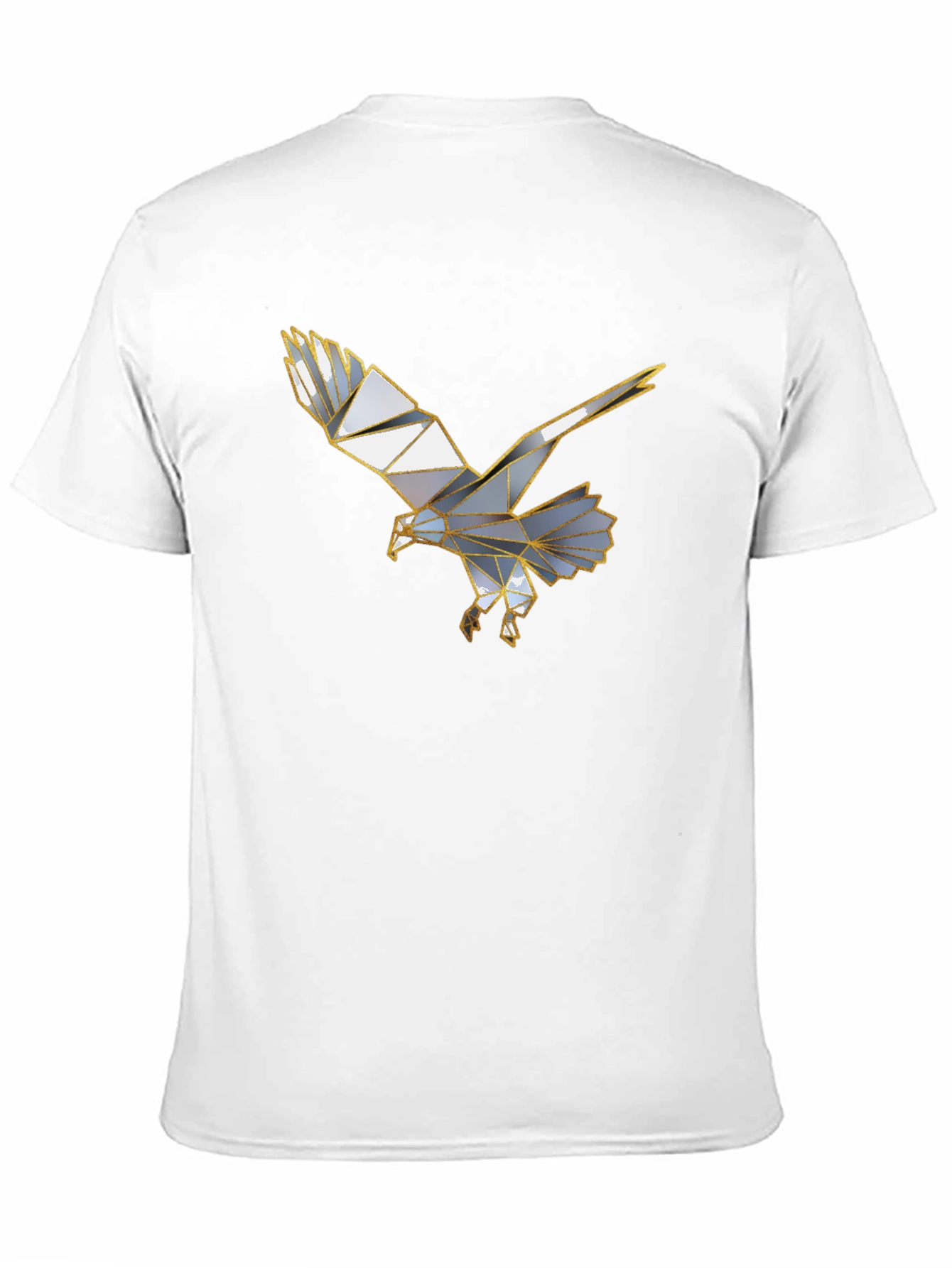 Geometric Eagle Graphic Black T-Shirt