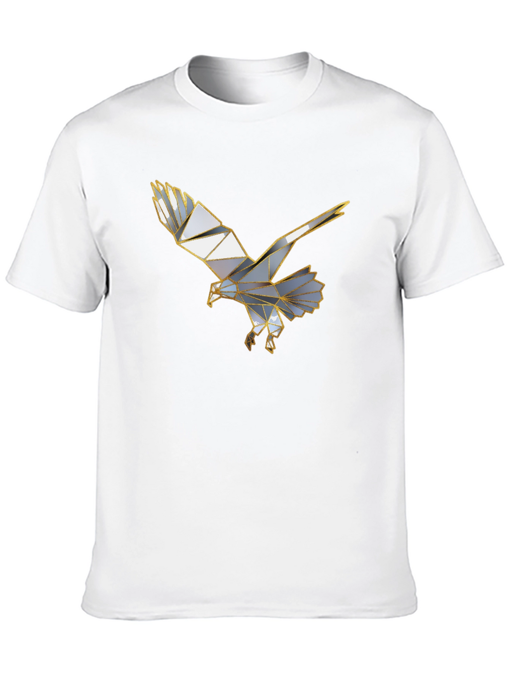 Geometric Eagle Graphic Black T-Shirt