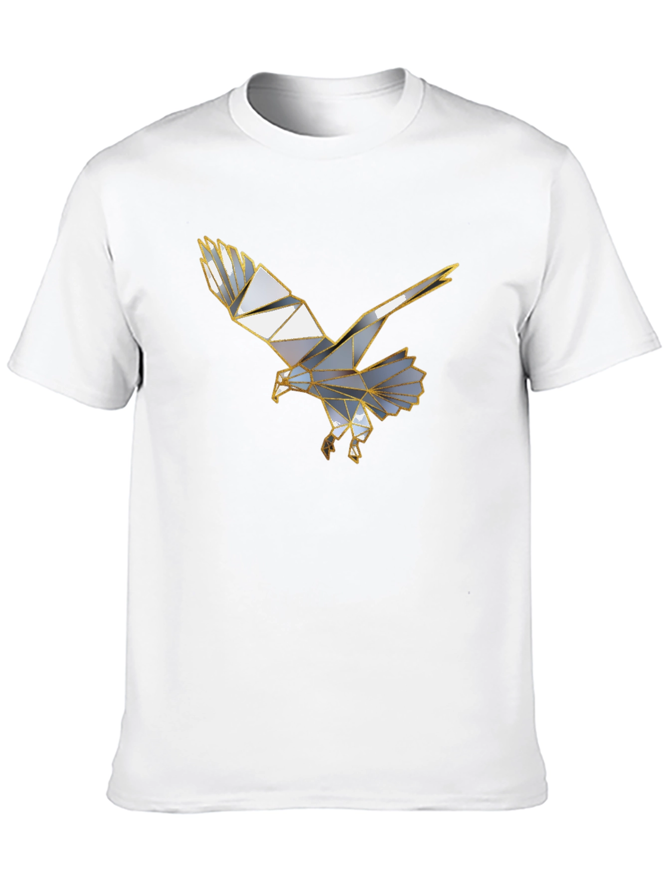 Geometric Eagle Graphic Black T-Shirt