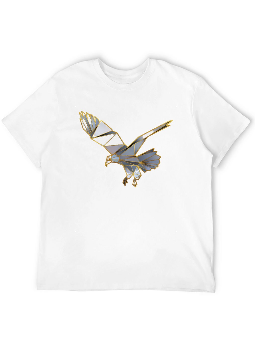 Geometric Eagle Graphic Black T-Shirt