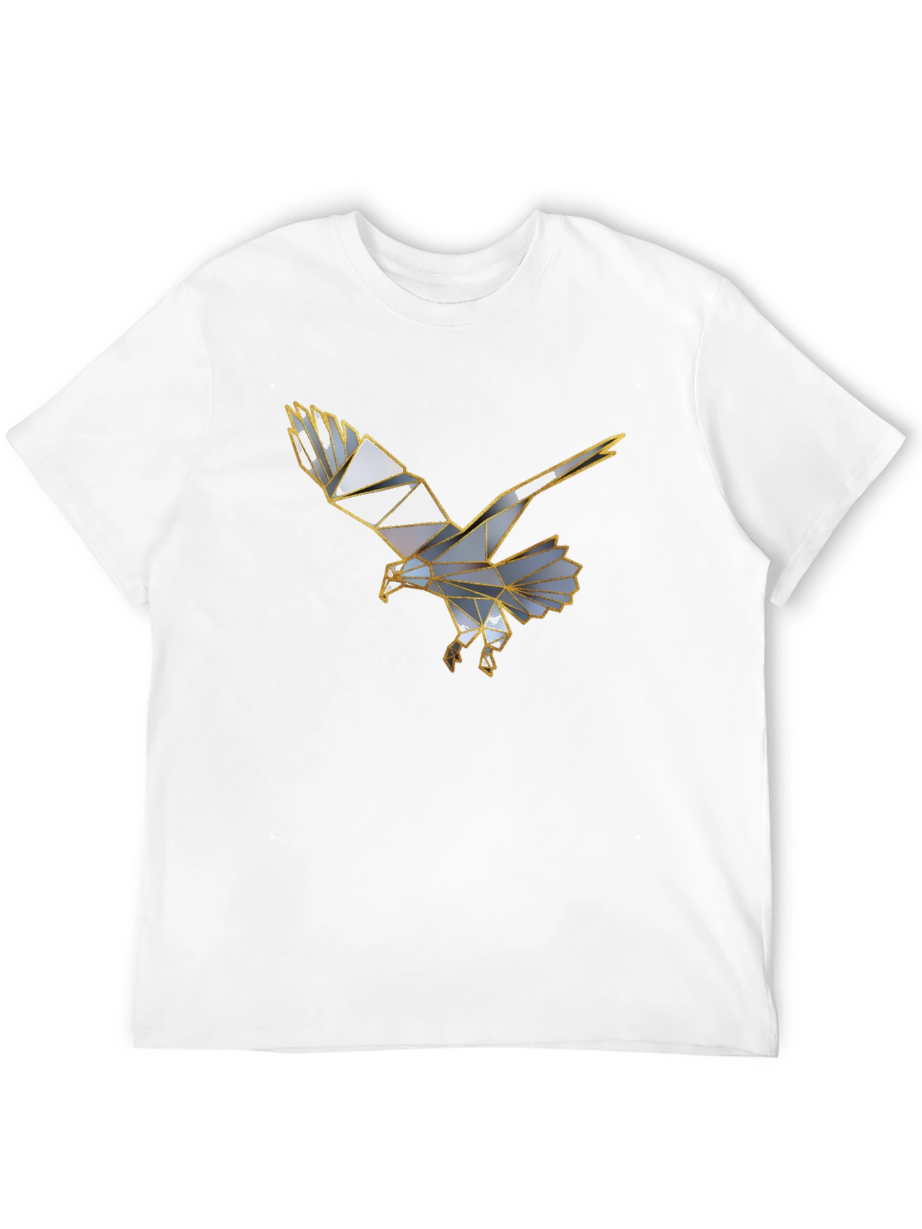 Geometric Eagle Graphic Black T-Shirt