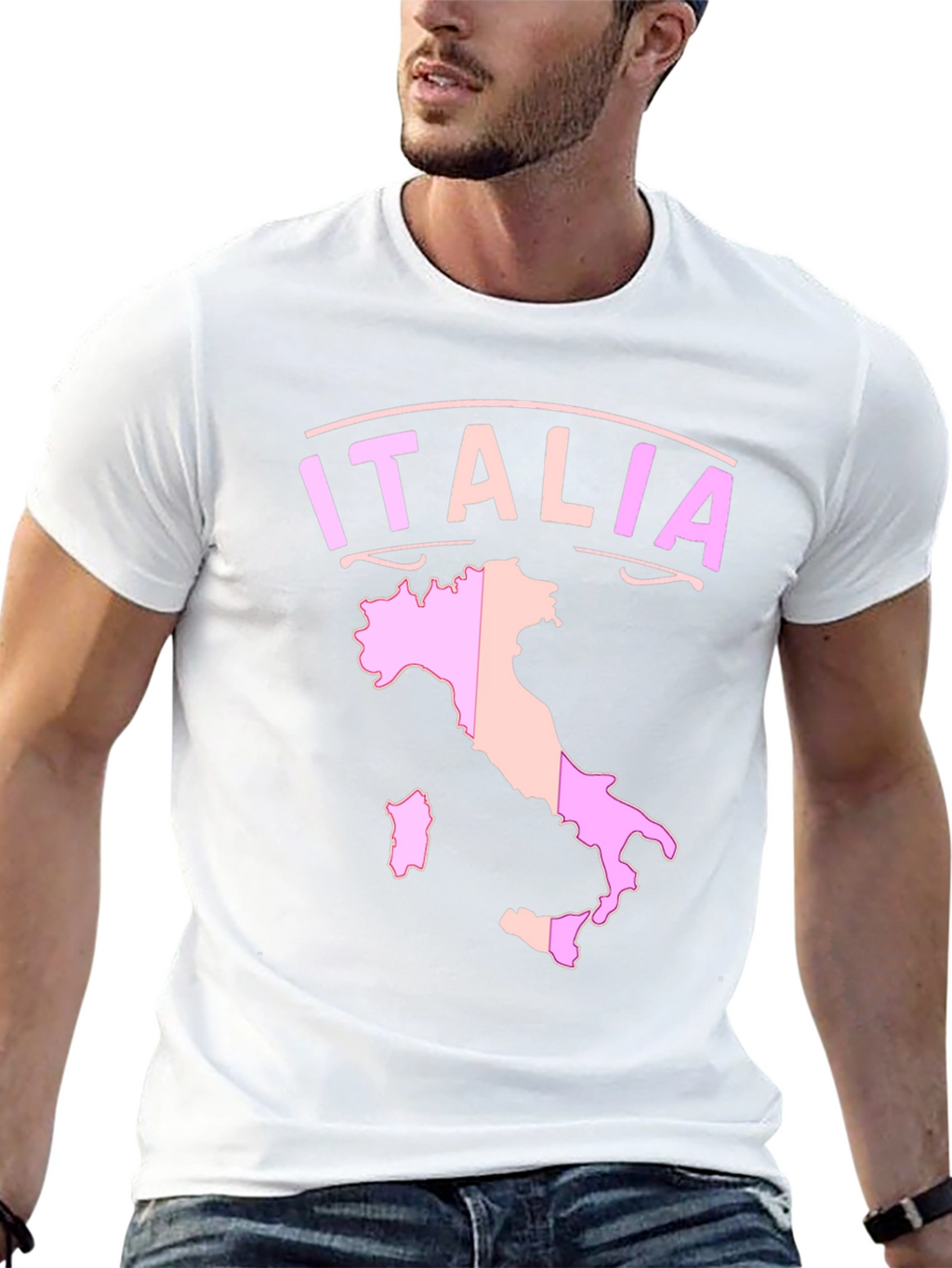 Italia Map Graphic Tee - Black T-Shirt