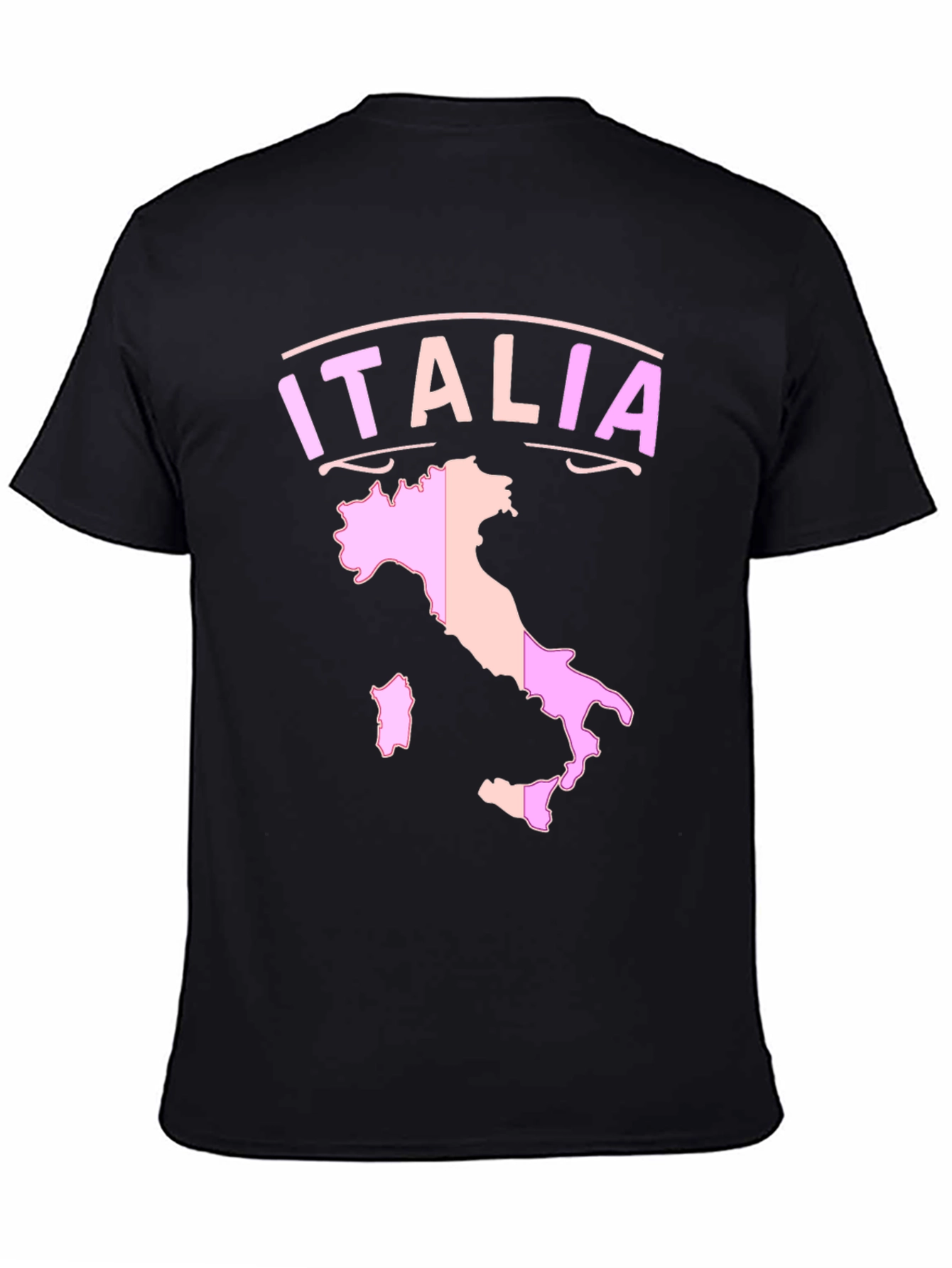 Italia Map Graphic Tee - Black T-Shirt