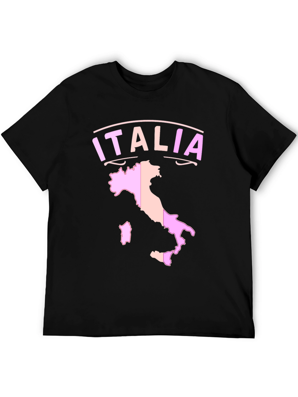 Italia Map Graphic Tee - Black T-Shirt